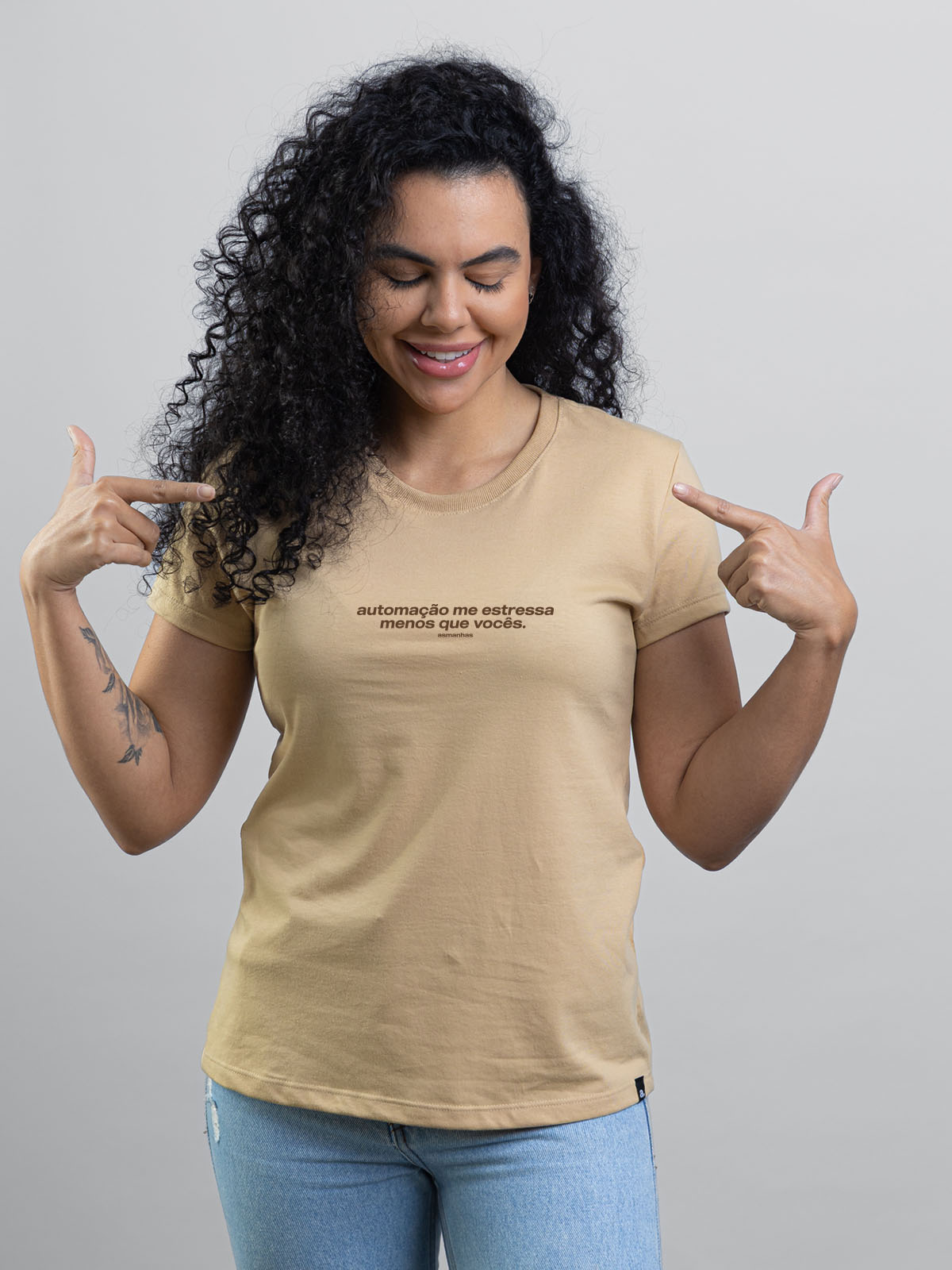 Camiseta Feminina Automação Me Estressa Asmanhas