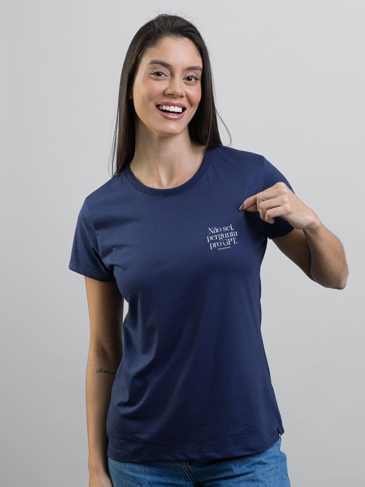 Camiseta Feminina Pergunta pro GPT Asmanhas