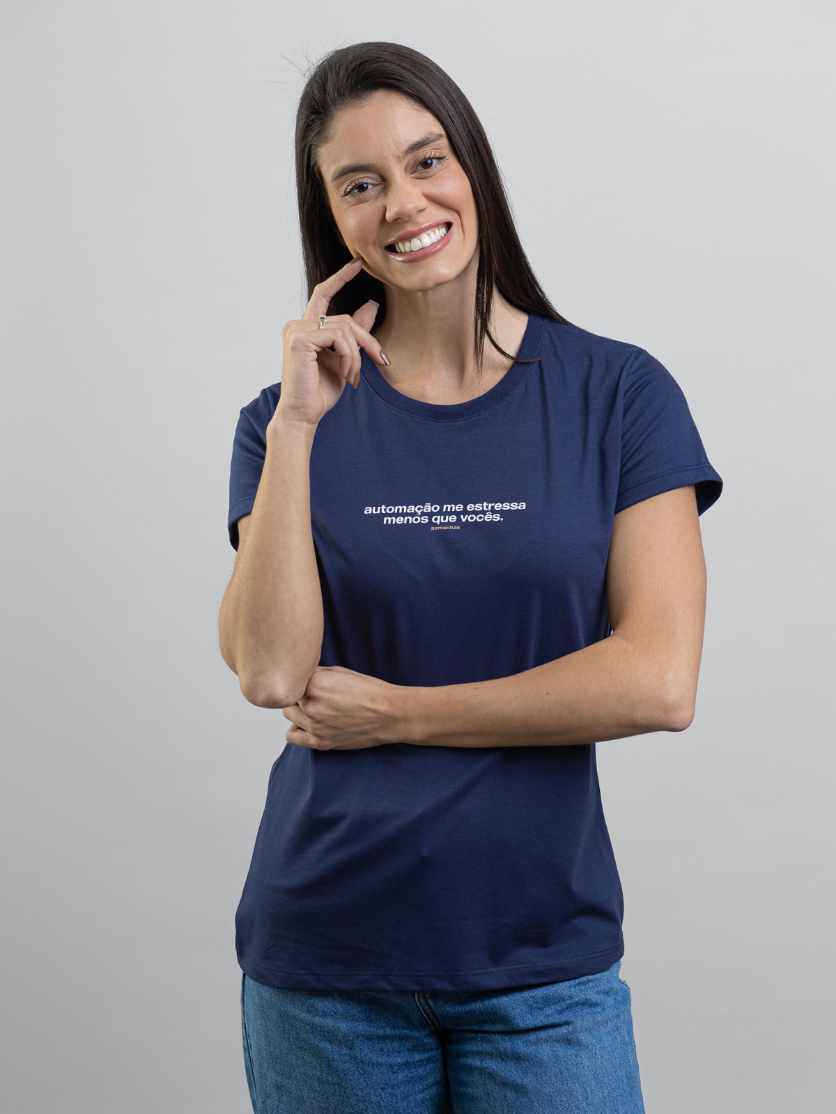 Camiseta Feminina Automação Me Estressa Asmanhas