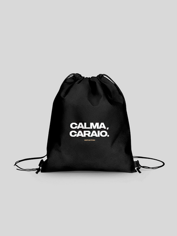 Sacola Calma Caraio Preta Asmanhas