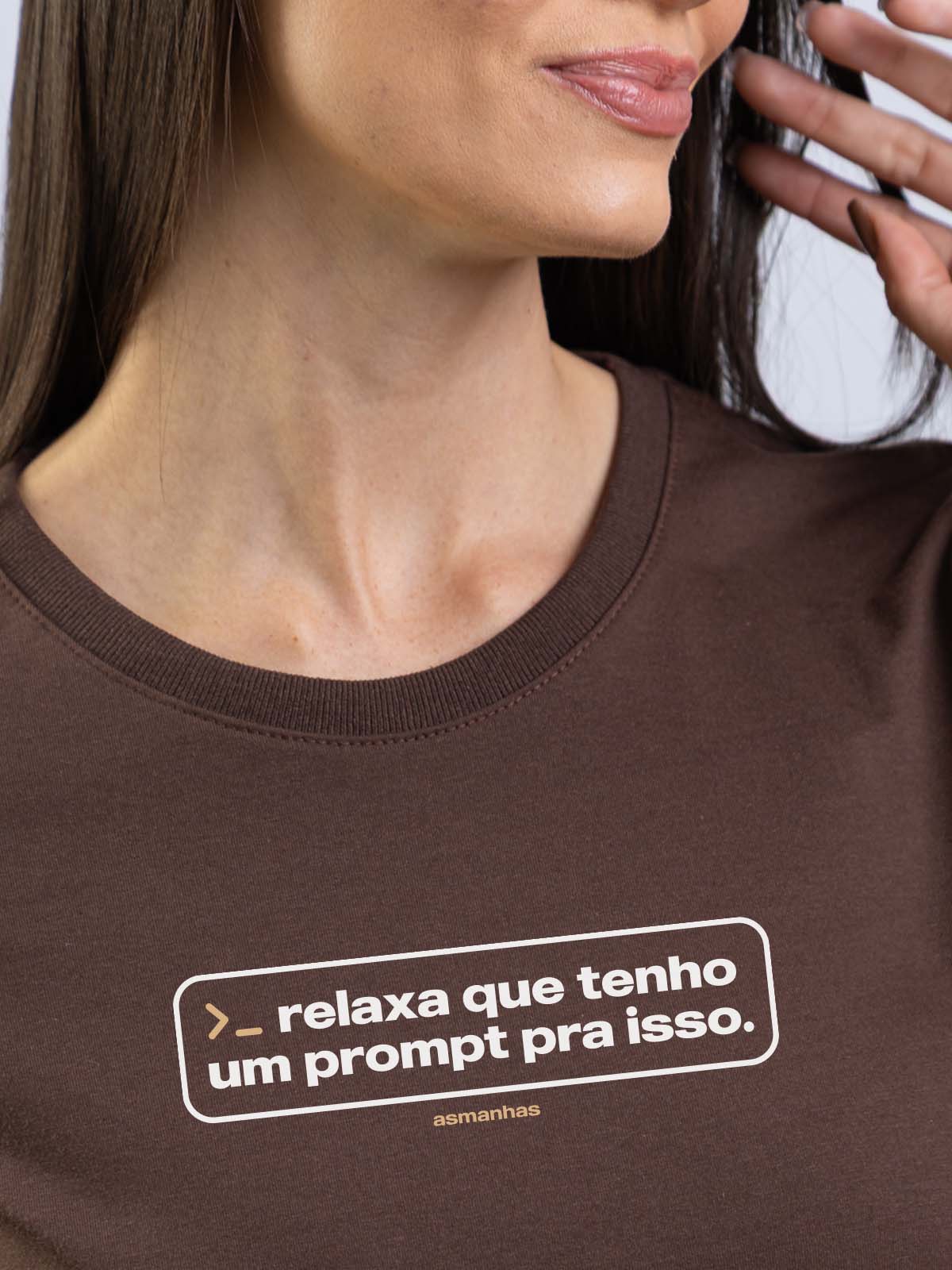 Camiseta Feminina Eu Tenho Um Prompt Asmanhas