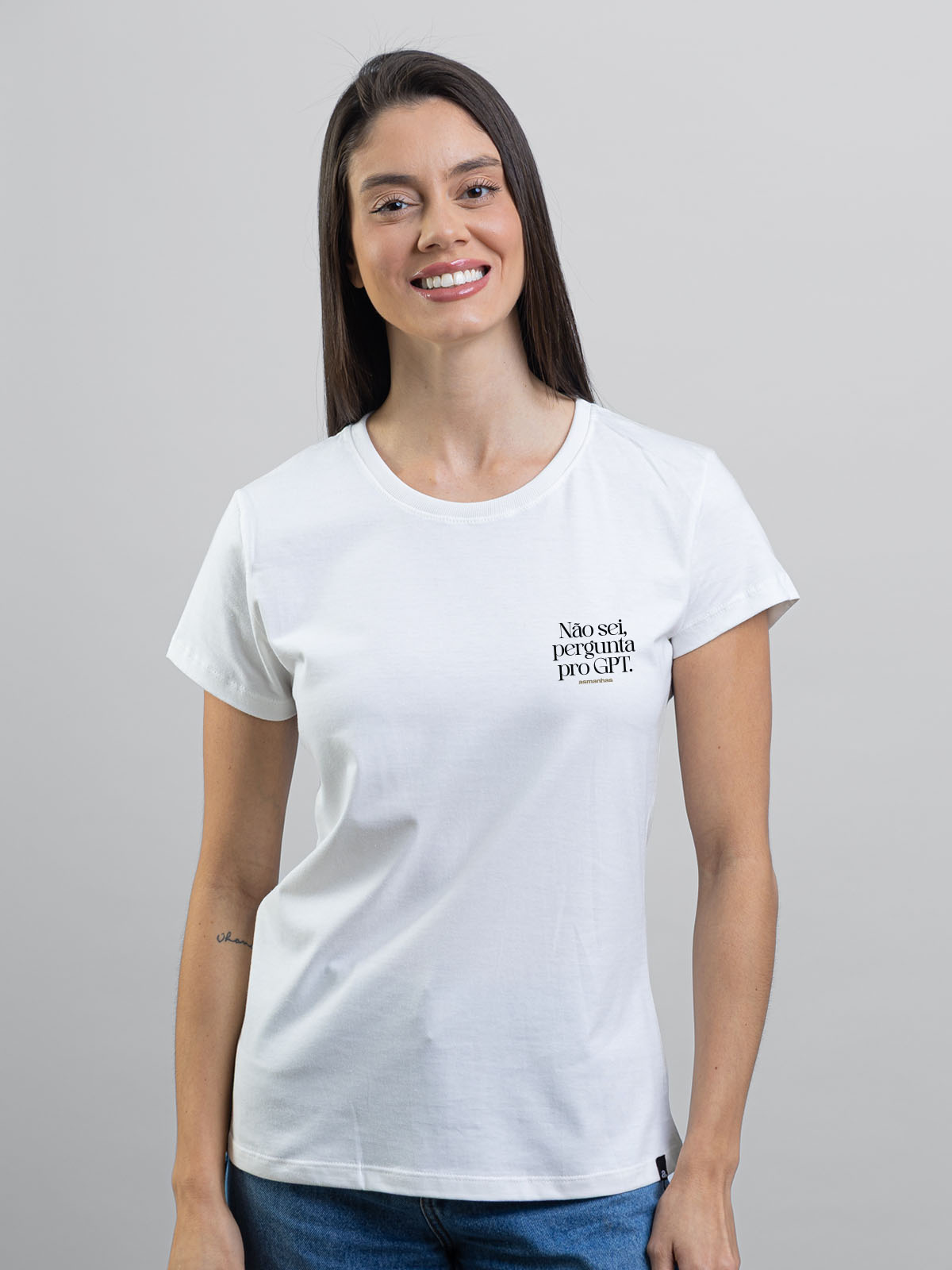 Camiseta Feminina Pergunta pro GPT Asmanhas