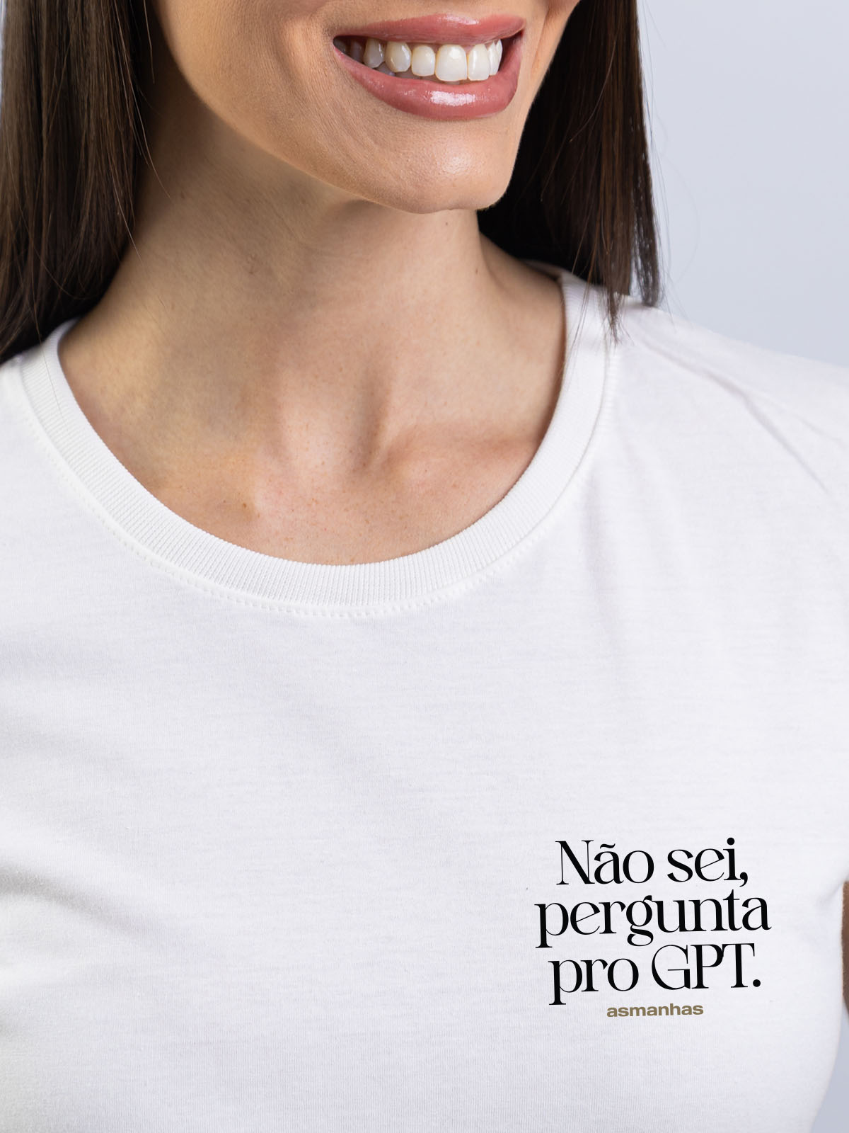 Camiseta Feminina Pergunta pro GPT Asmanhas