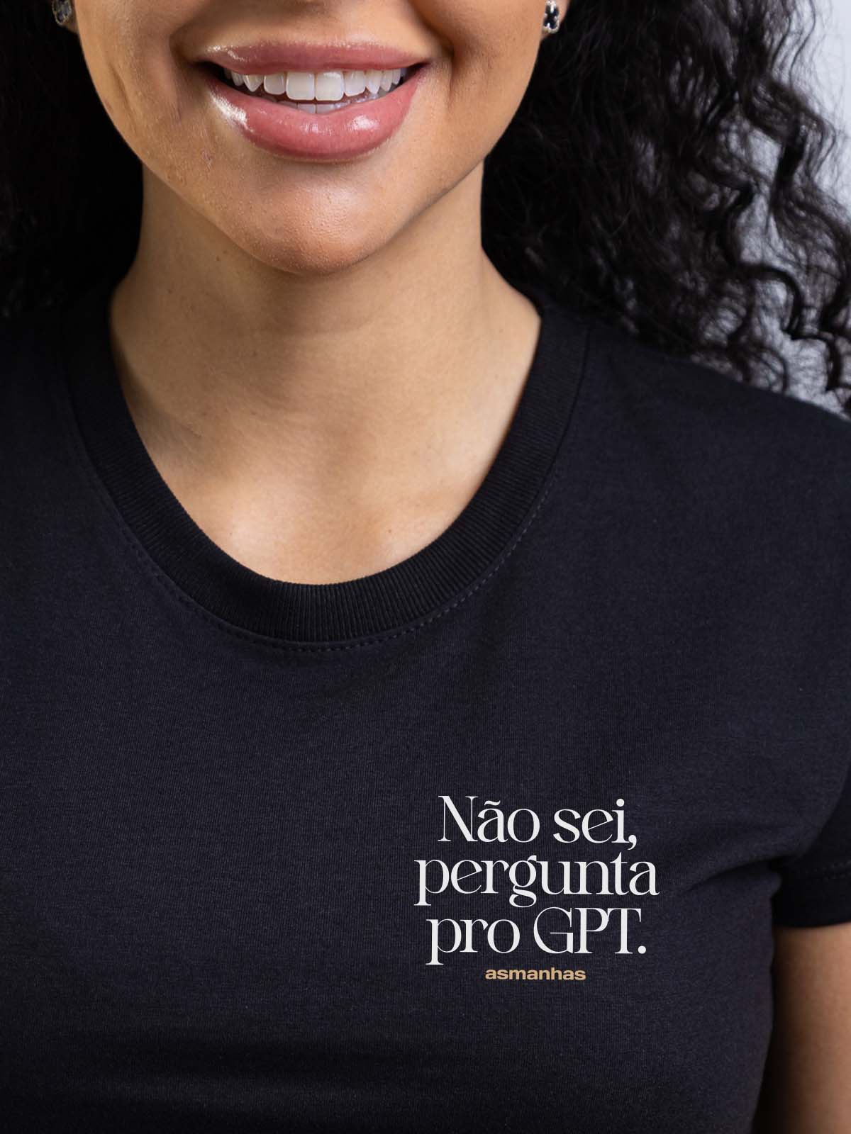 Camiseta Feminina Pergunta pro GPT Asmanhas