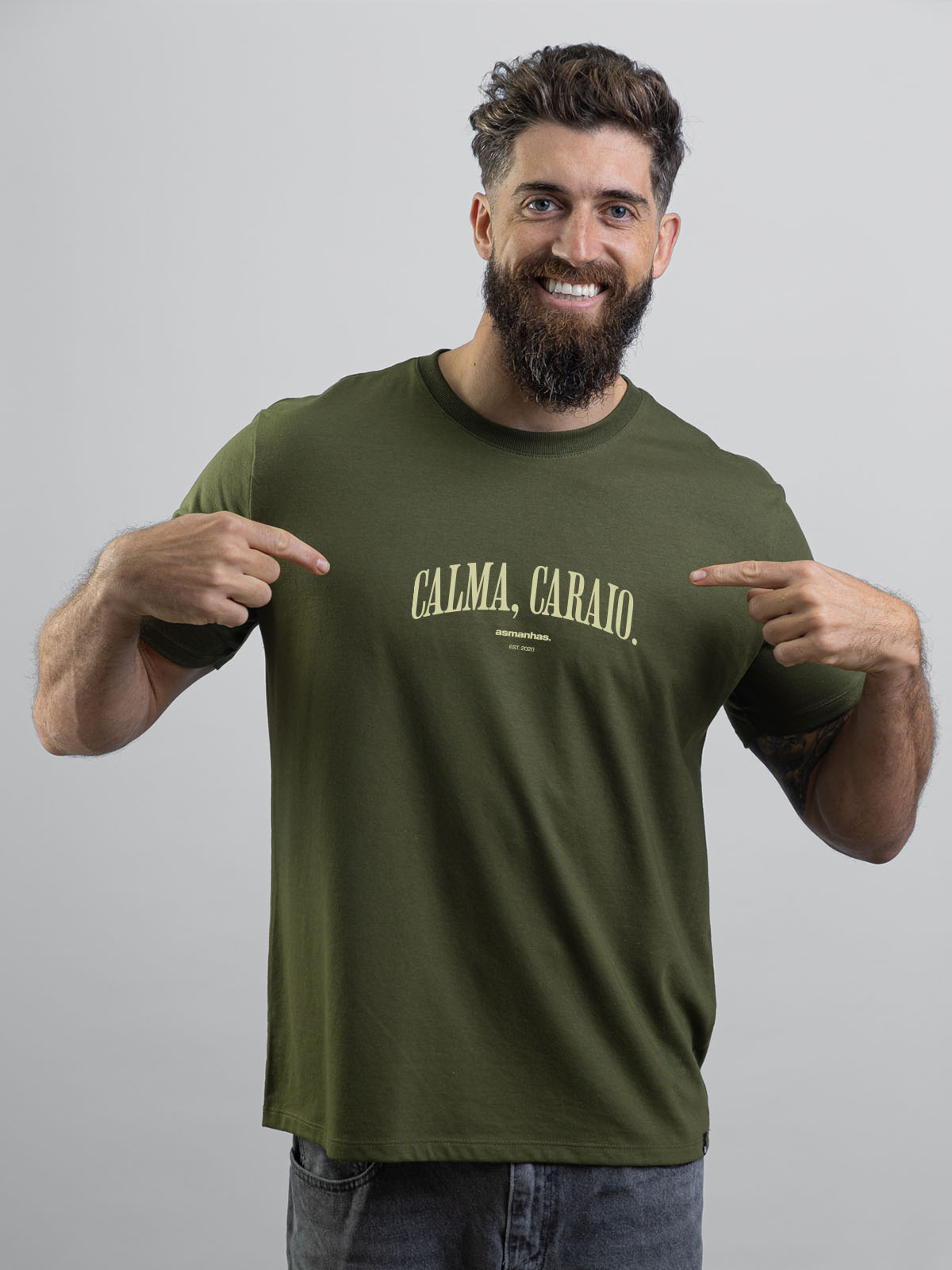 Camiseta Calma Caraio Nova Asmanhas