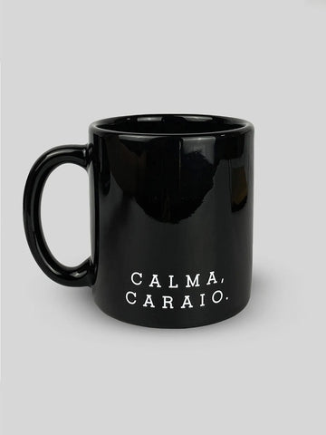 Caneca Calma Caraio Preta Asmanhas