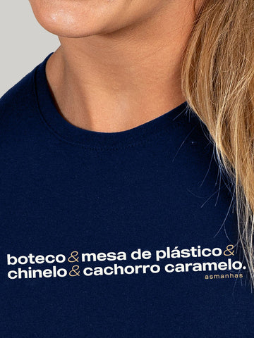 Camiseta Feminina Boteco e Cachorro Caramelo Asmanhas