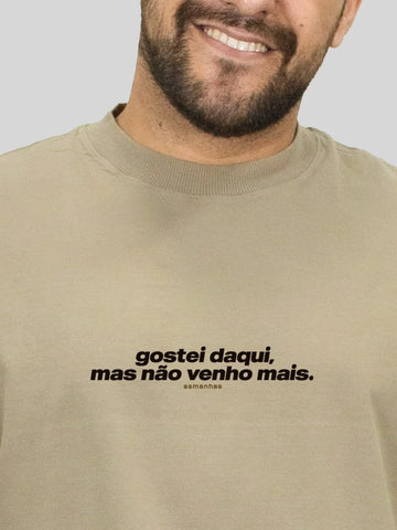 Camiseta Oversized Não Venho Mais Asmanhas