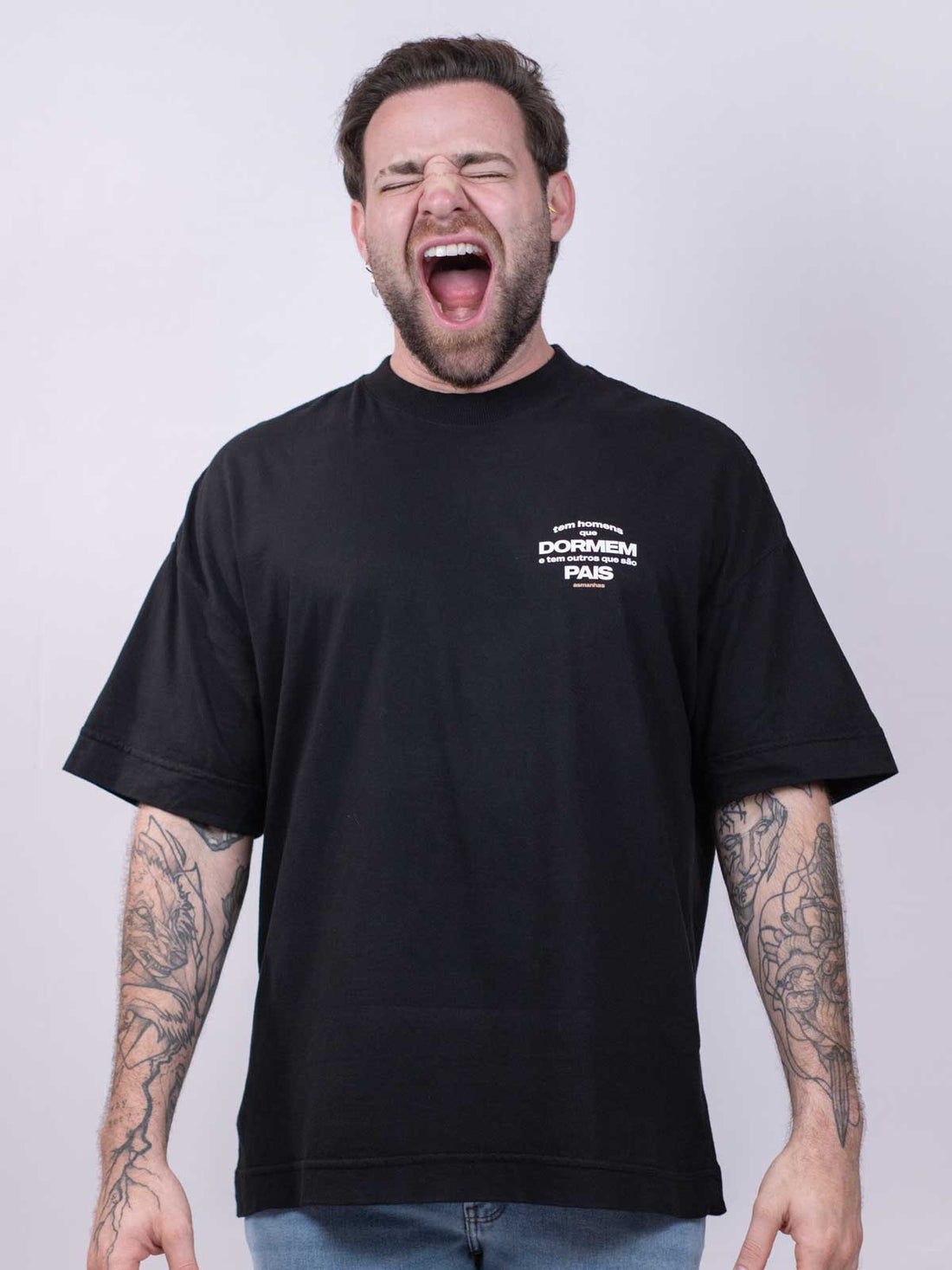 Camiseta Oversized Pais Não Dormem Asmanhas