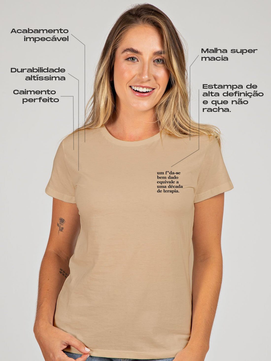 Camiseta Feminina Década de Terapia Asmanhas