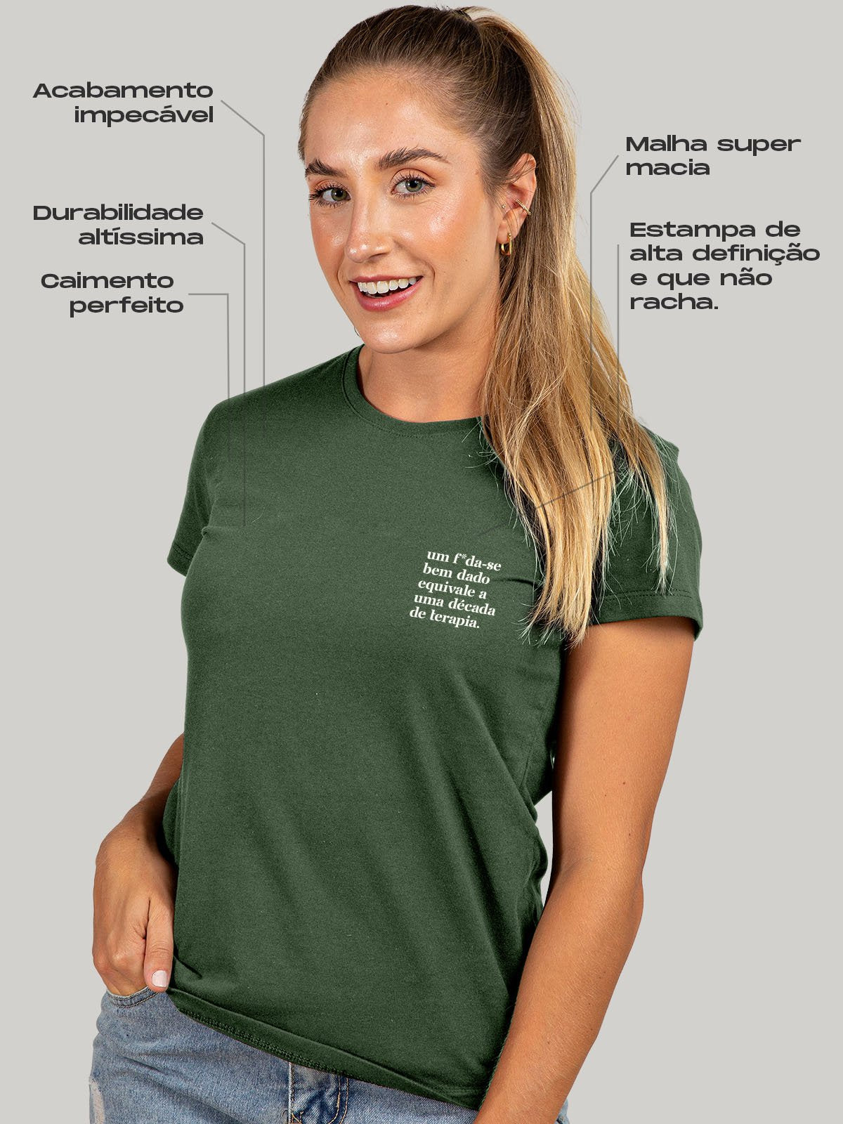 Camiseta Feminina Década de Terapia Asmanhas