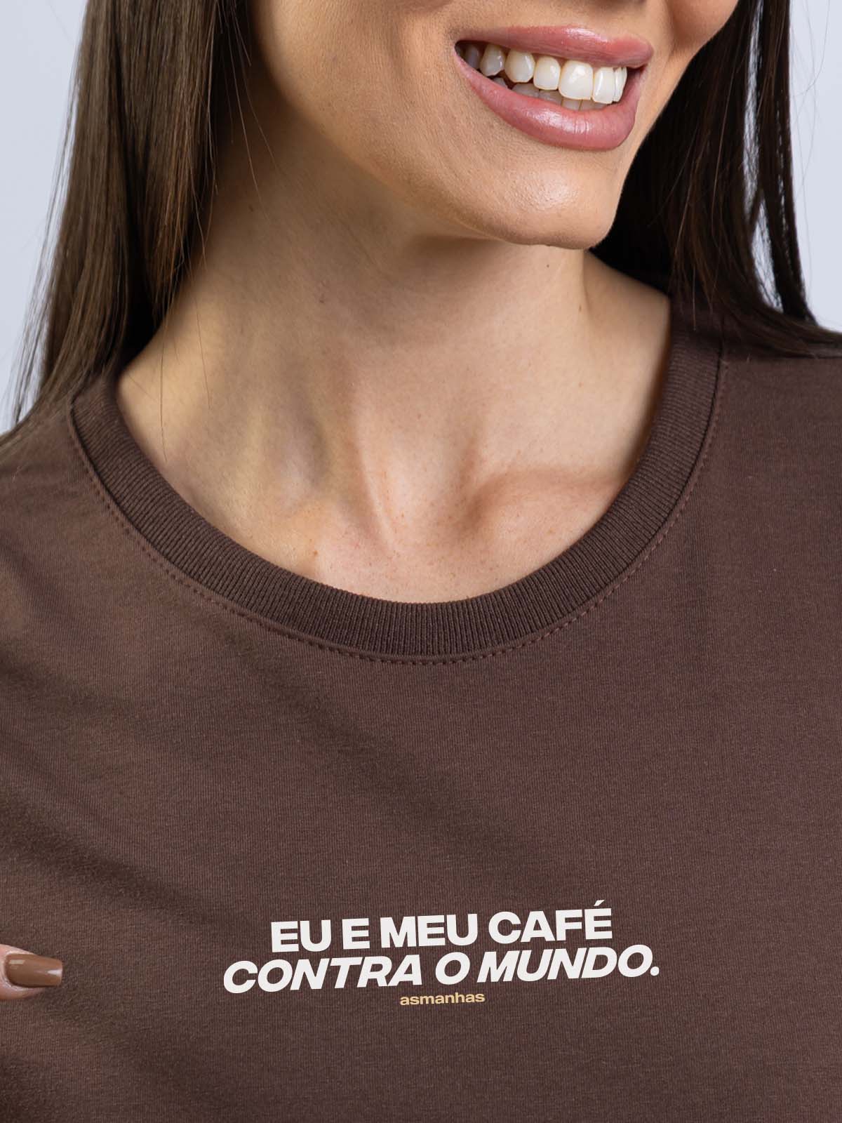 Camiseta Feminina Eu e Meu Café Asmanhas