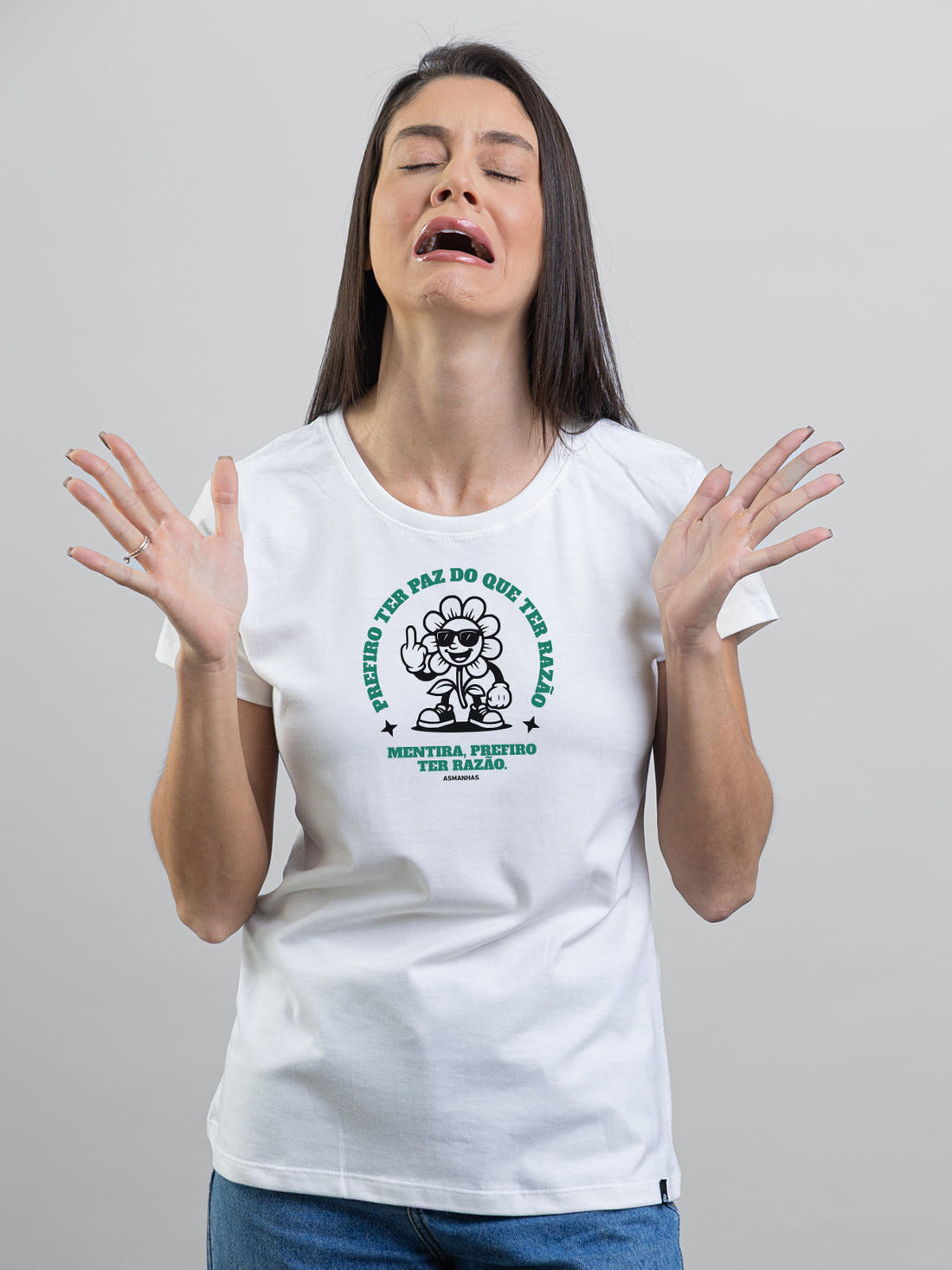 Camiseta Feminina Prefiro ter Razão Nova Asmanhas