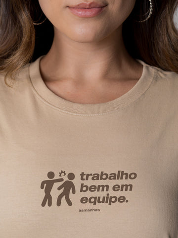 Camiseta Feminina Trabalho Bem em Equipe Asmanhas