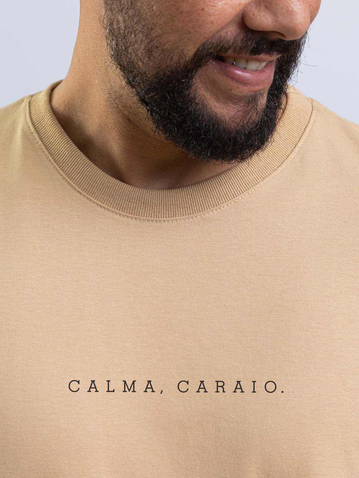 Camiseta Calma Caraio Minimalista Asmanhas Liquida