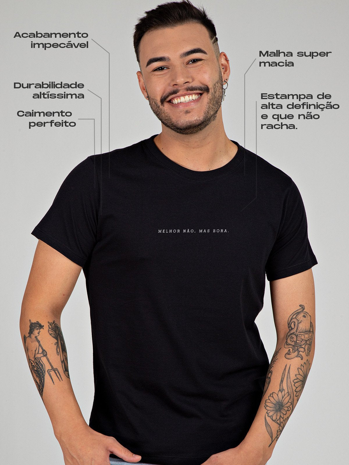 Camiseta Melhor Não, Mas Bora Asmanhas