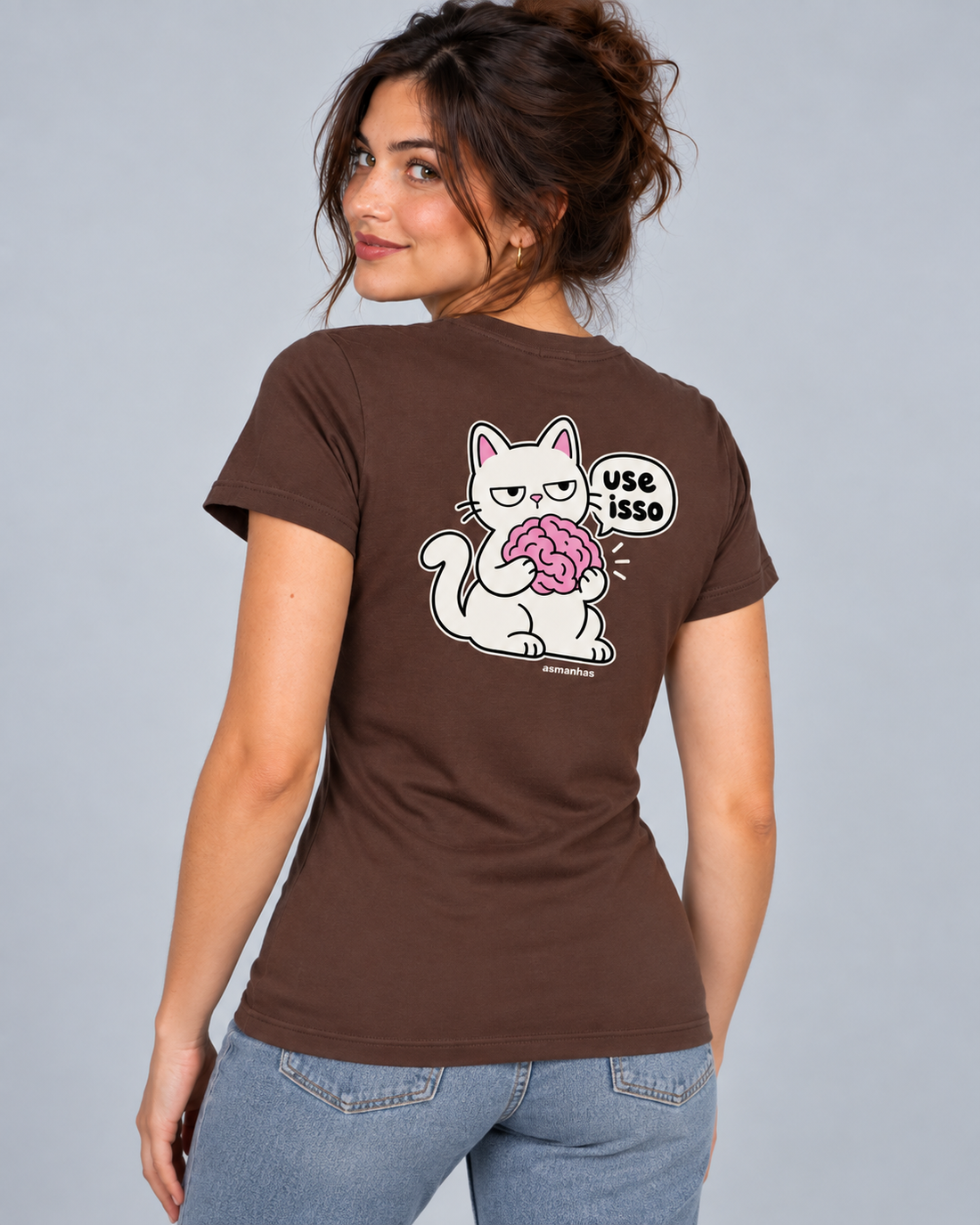 Camiseta Feminina Use O Cérebro Asmanhas
