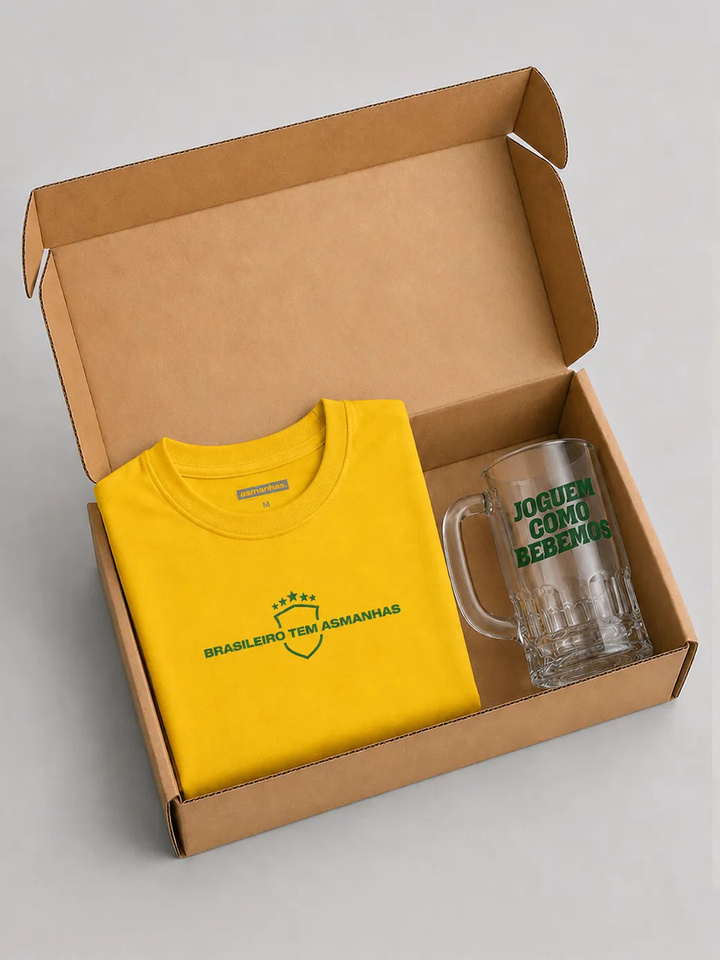 Kit Copa Asmanhas Camiseta + Copo
