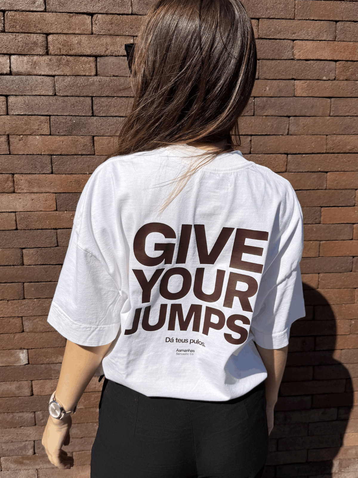 Camiseta Oversized Give Your Jumps Asmanhas