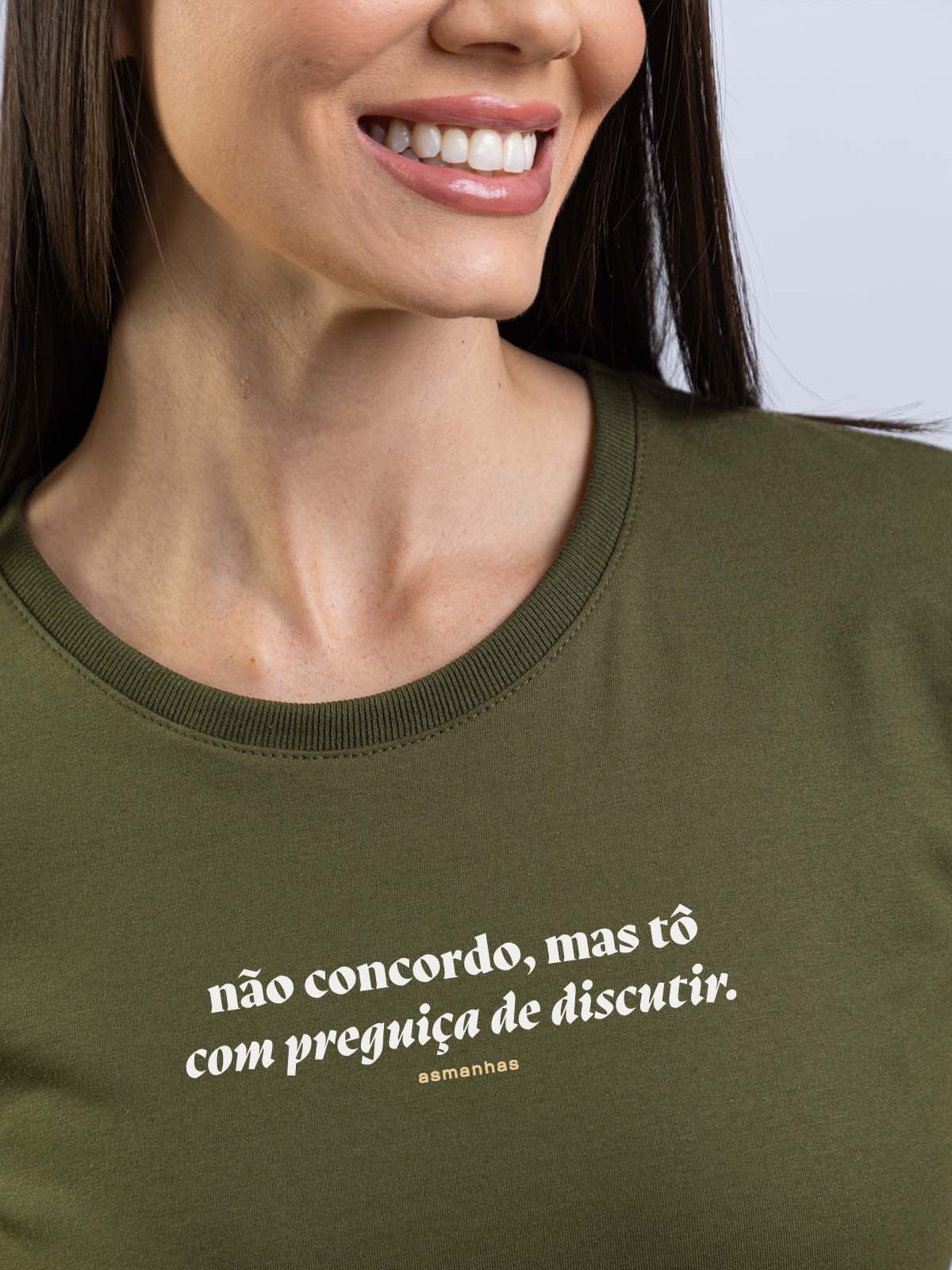 Camiseta Feminina Preguiça de Discutir Asmanhas Liquida