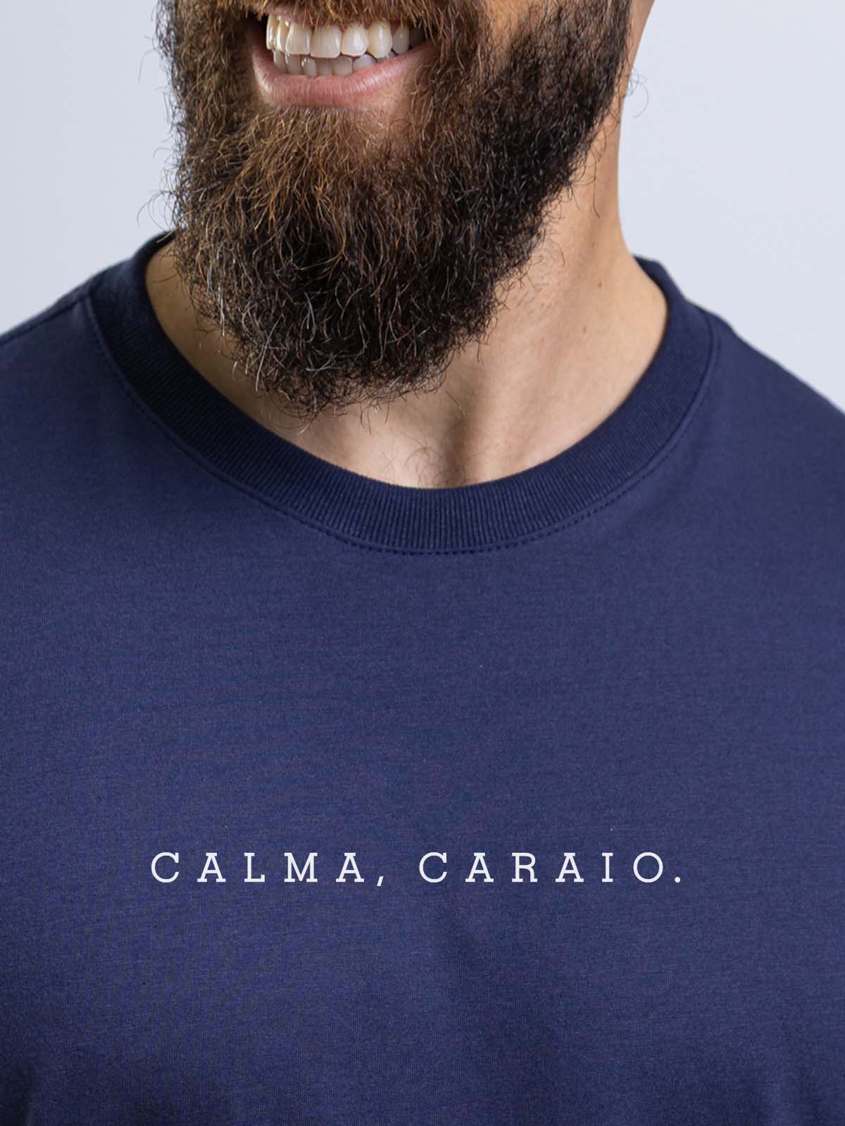 Camiseta Calma Caraio Minimalista Asmanhas Liquida