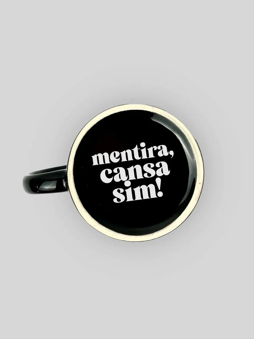 Caneca Mãe Nunca Cansa Preta Asmanhas