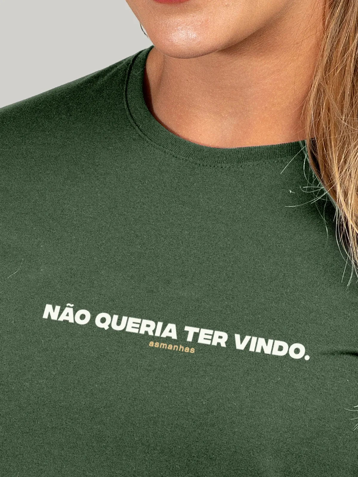Camiseta Feminina Não Queria Ter Vindo Asmanhas Liquida
