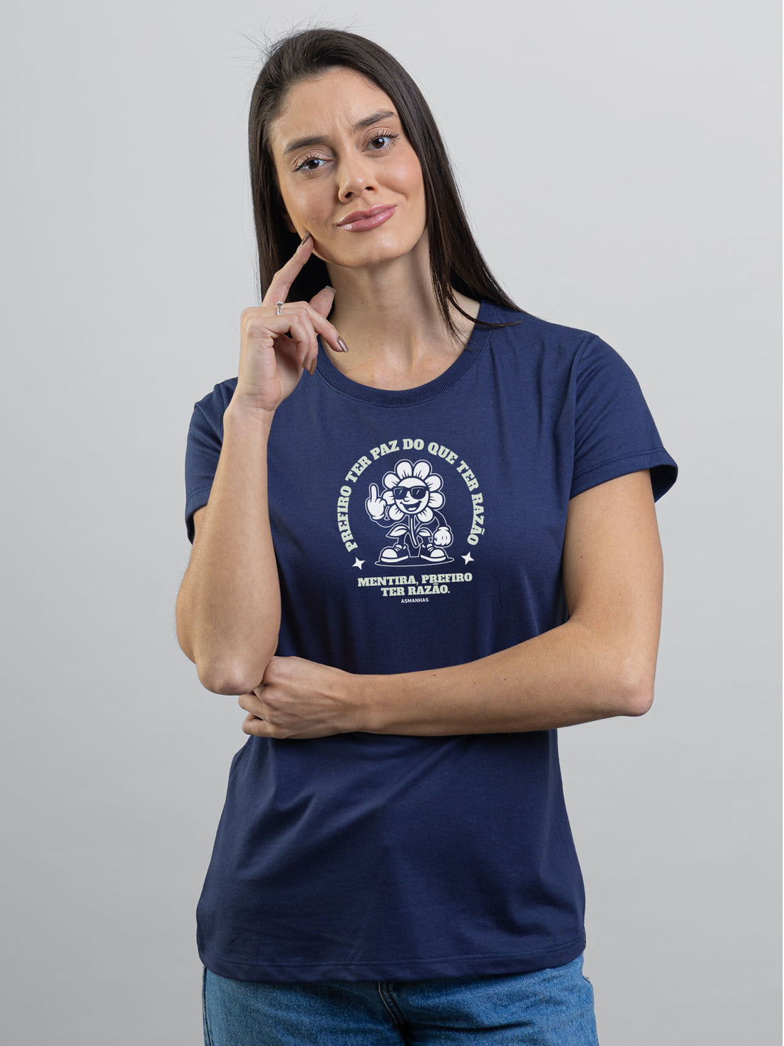 Camiseta Feminina Prefiro ter Razão Asmanhas
