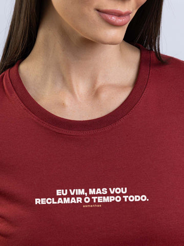 Camiseta Feminina Reclamar o Tempo Todo Asmanhas  Liquida