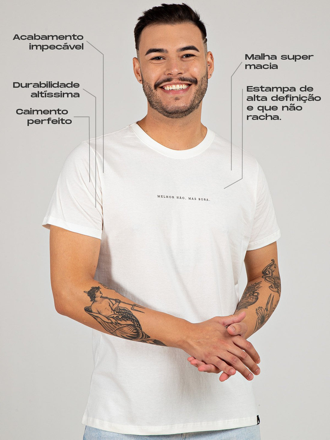 Camiseta Melhor Não, Mas Bora Asmanhas