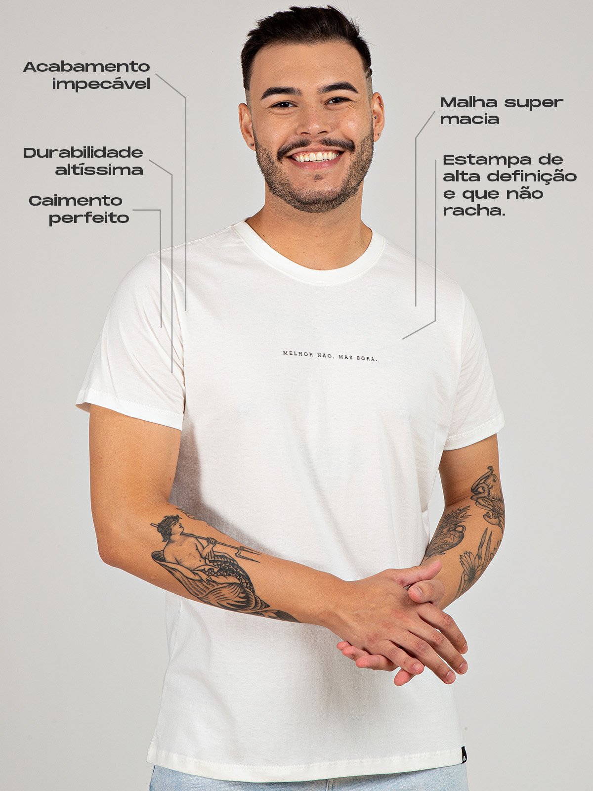 Camiseta Melhor Não, Mas Bora Asmanhas
