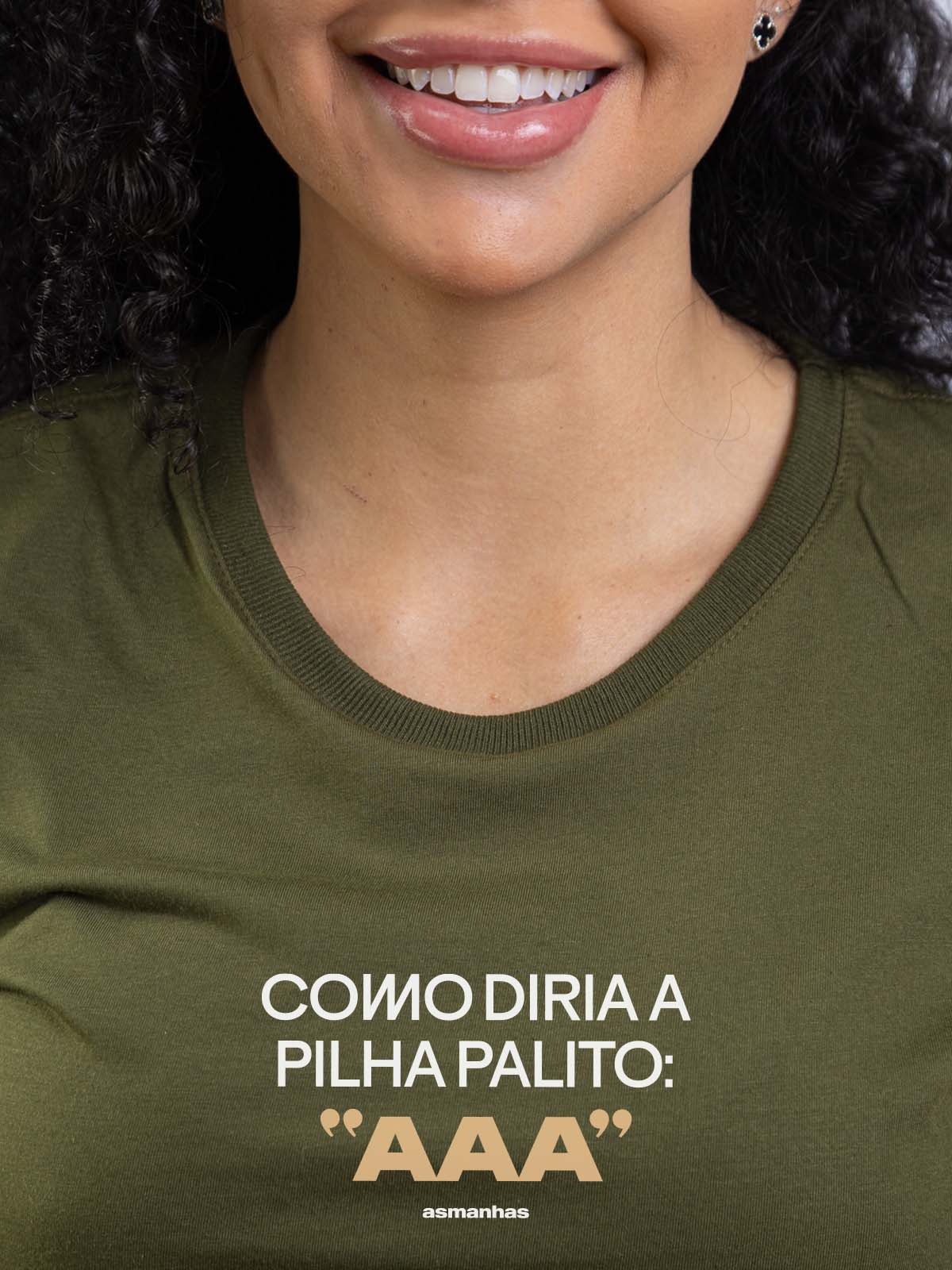 Camiseta Feminina Como Diria a Pilha Palito Asmanhas Liquida