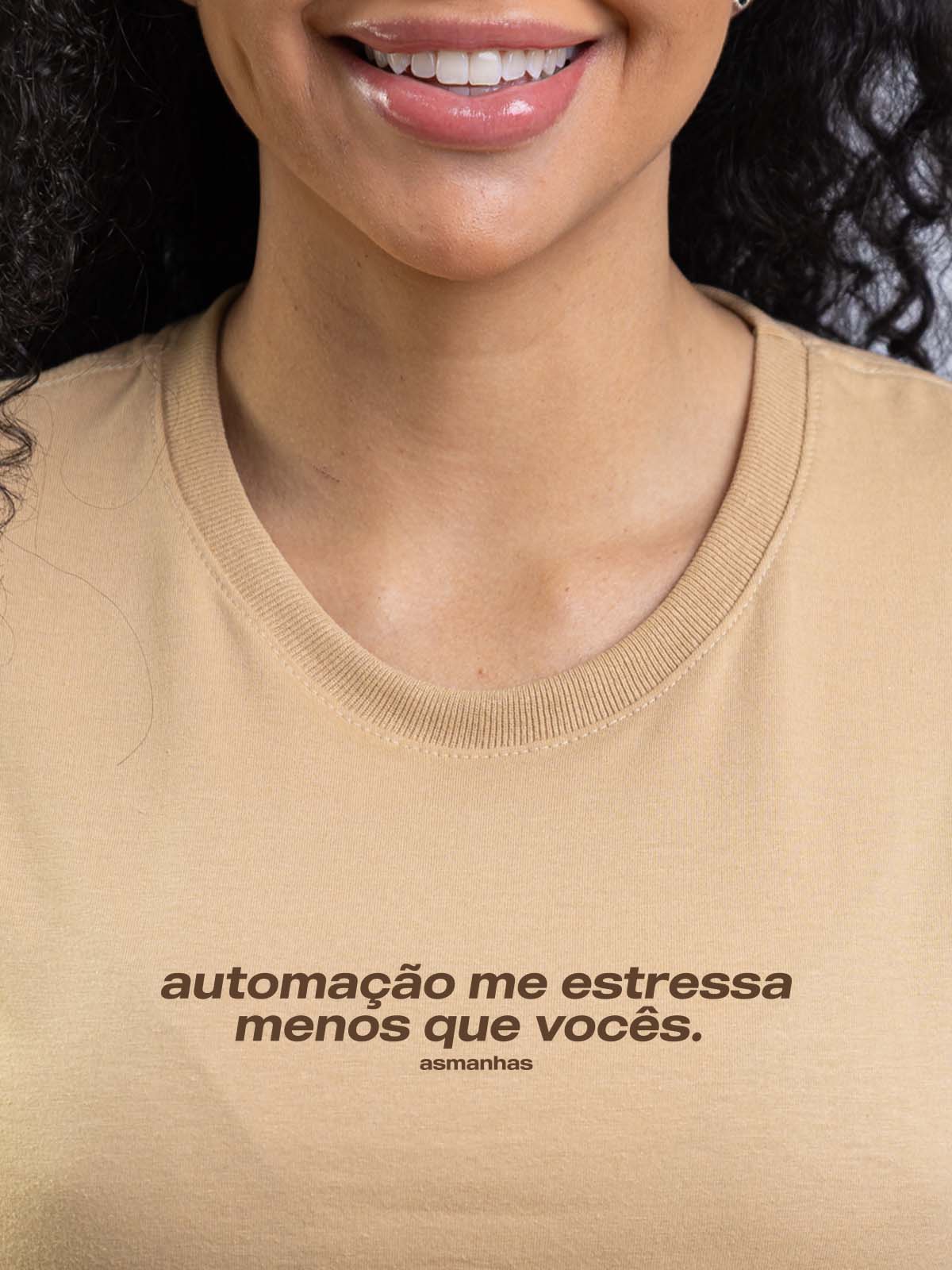 Camiseta Feminina Automação Me Estressa Asmanhas