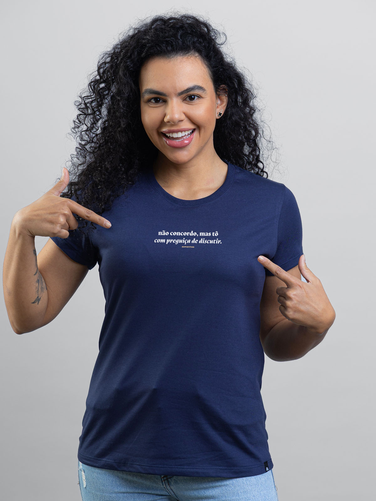 Camiseta Feminina Preguiça de Discutir Asmanhas