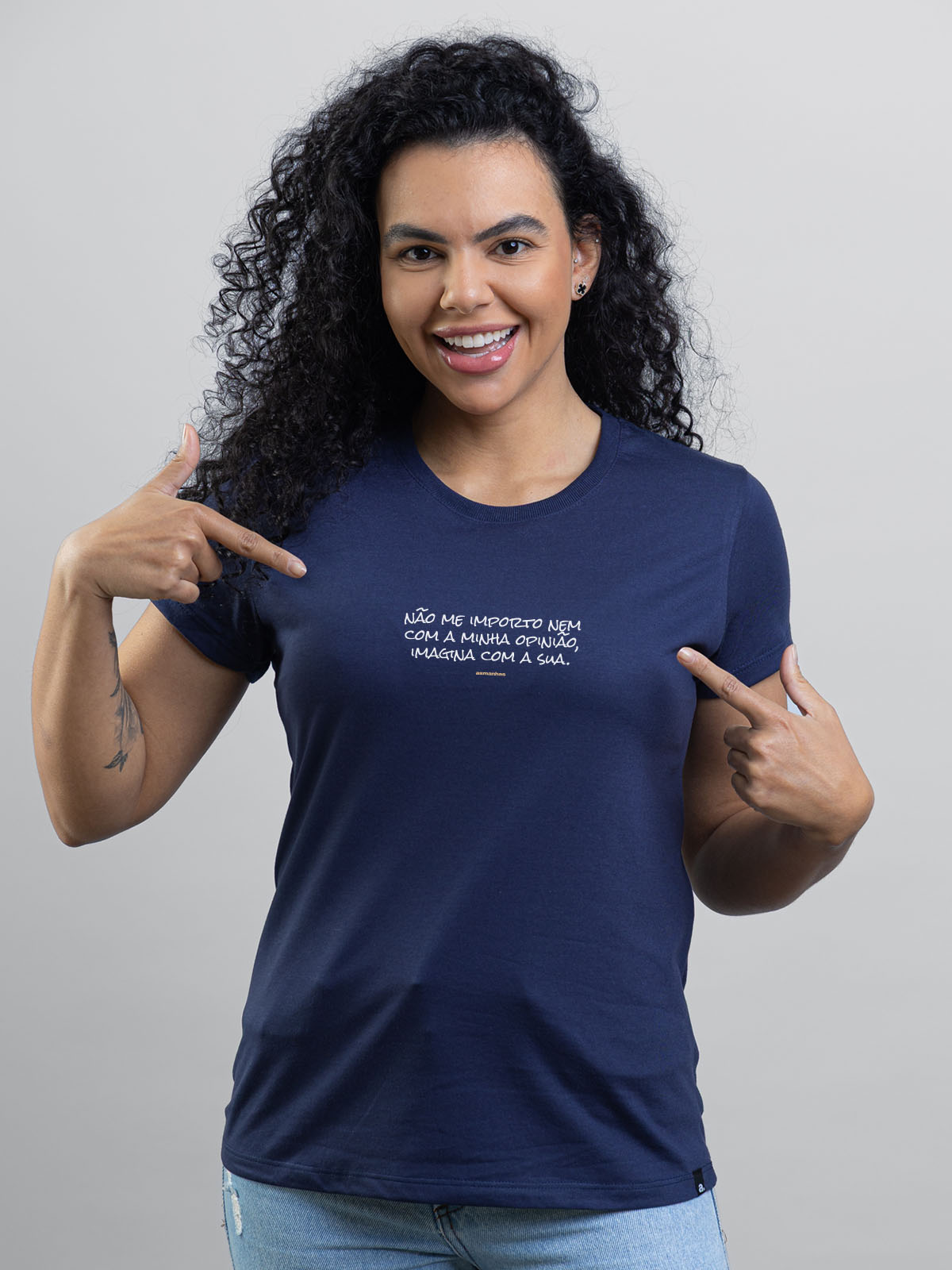 Camiseta Feminina Não Me Importo Asmanhas