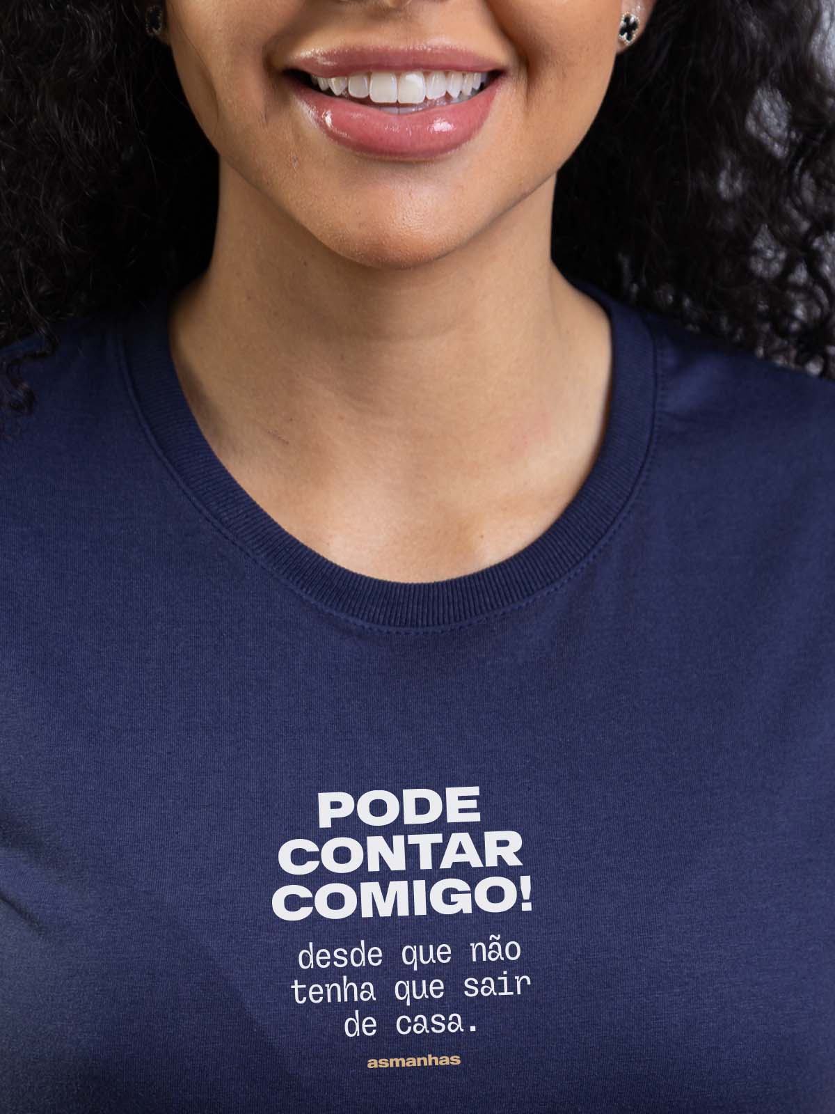 Camiseta Feminina Pode Contar Comigo Asmanhas