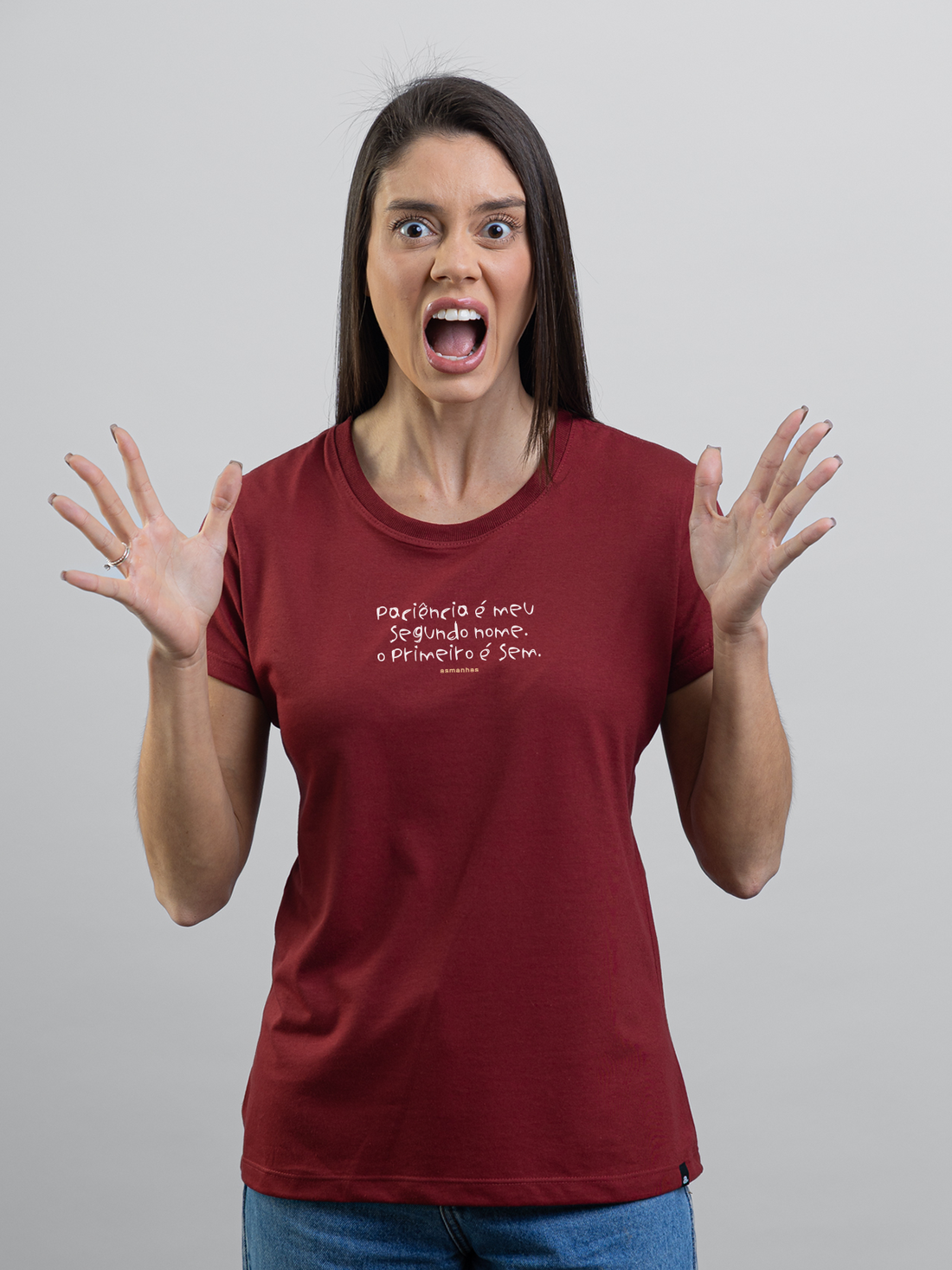 Camiseta Feminina Paciência Segundo Nome Asmanhas