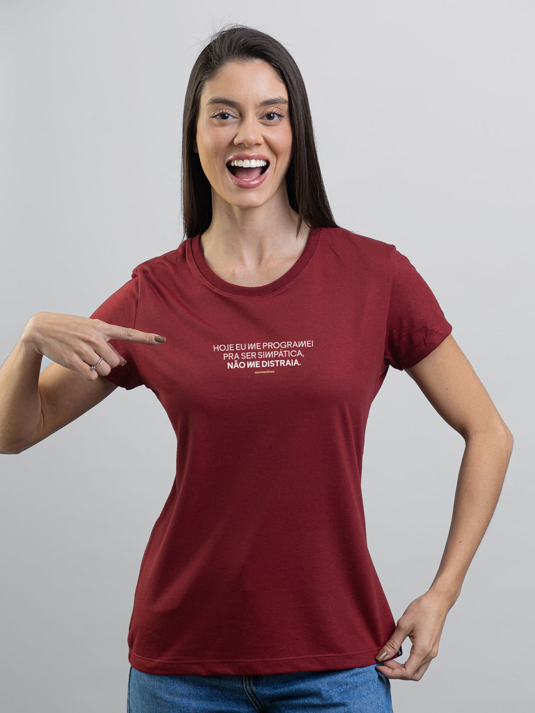 Camiseta Feminina Não Me Distraia Asmanhas
