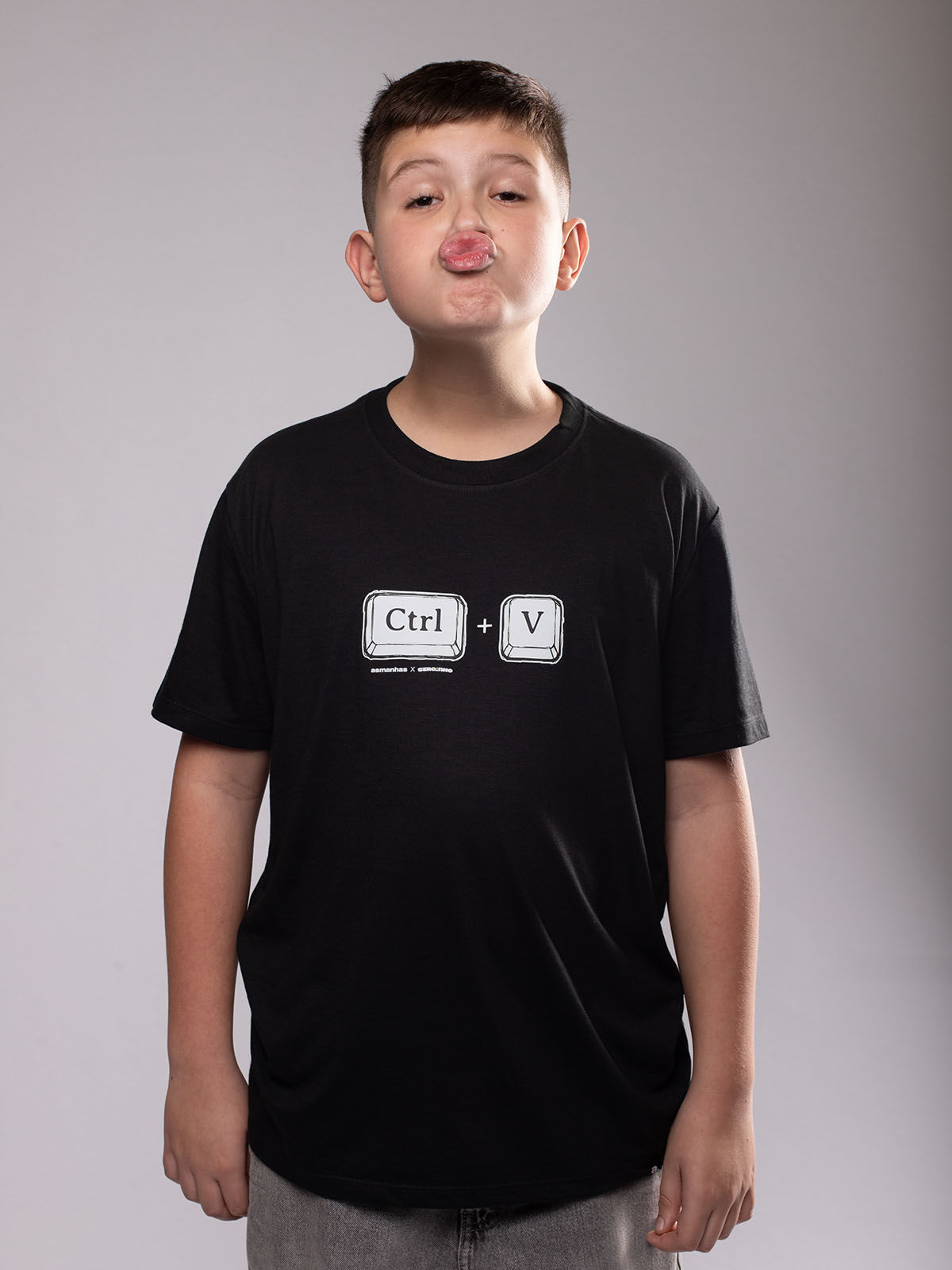 Camiseta Infantil Ctrl + V Asmanhas