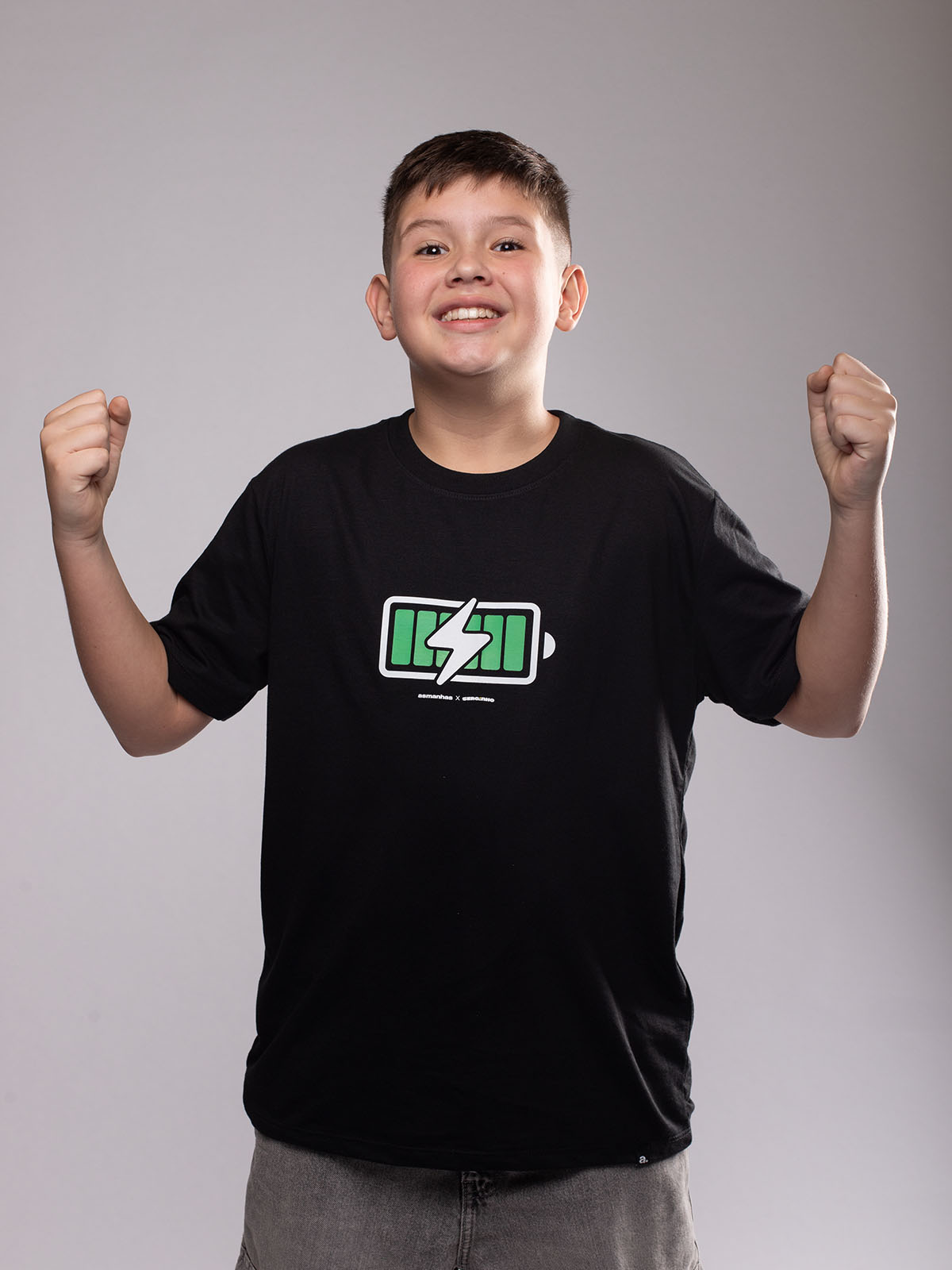 Camiseta Infantil Bateria Cheia Asmanhas