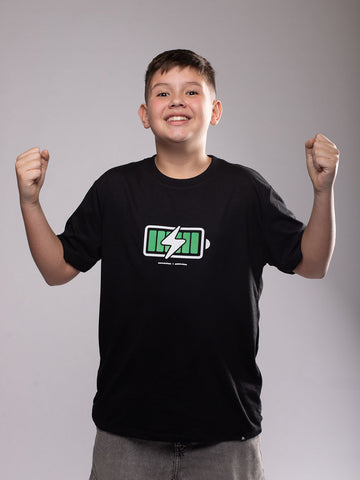 Camiseta Infantil Bateria Cheia Asmanhas