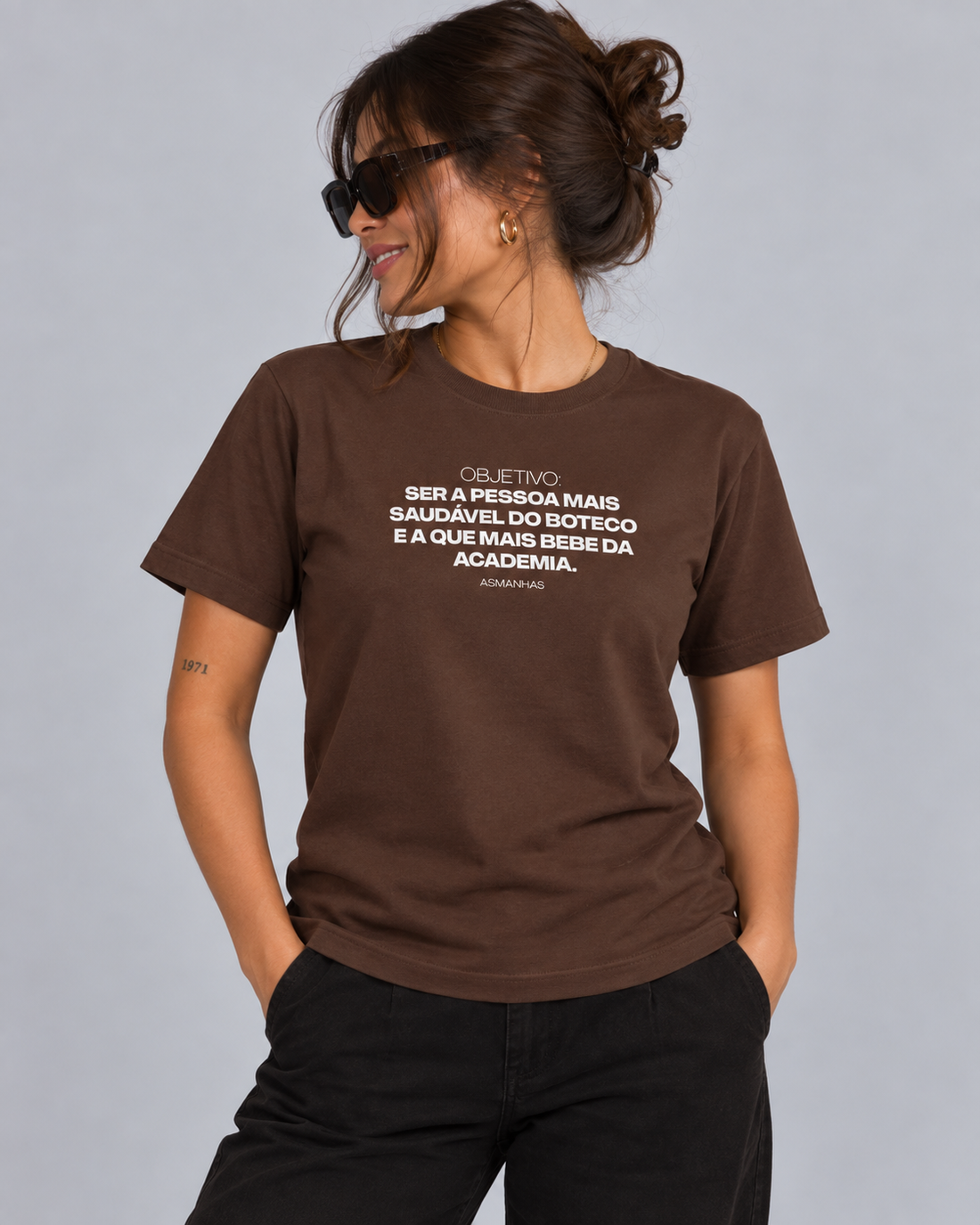 Camiseta Feminina Mais Saudável do Boteco Asmanhas