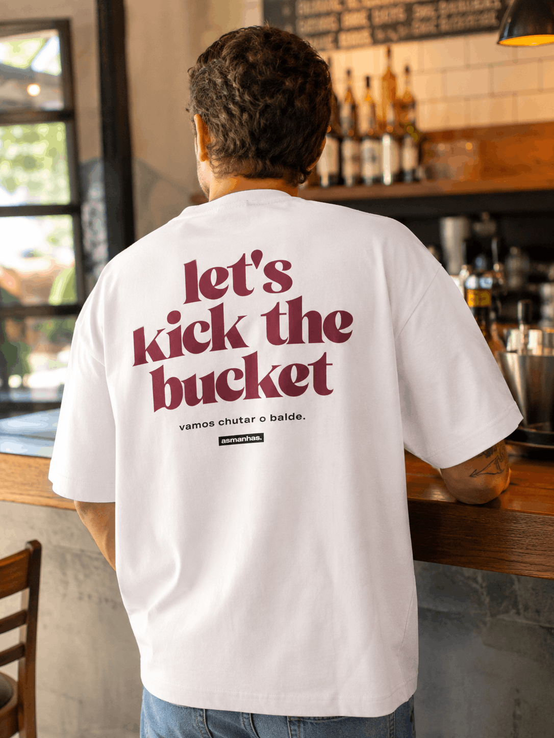 Camiseta Oversized Let’s Kick The Bucket Asmanhas