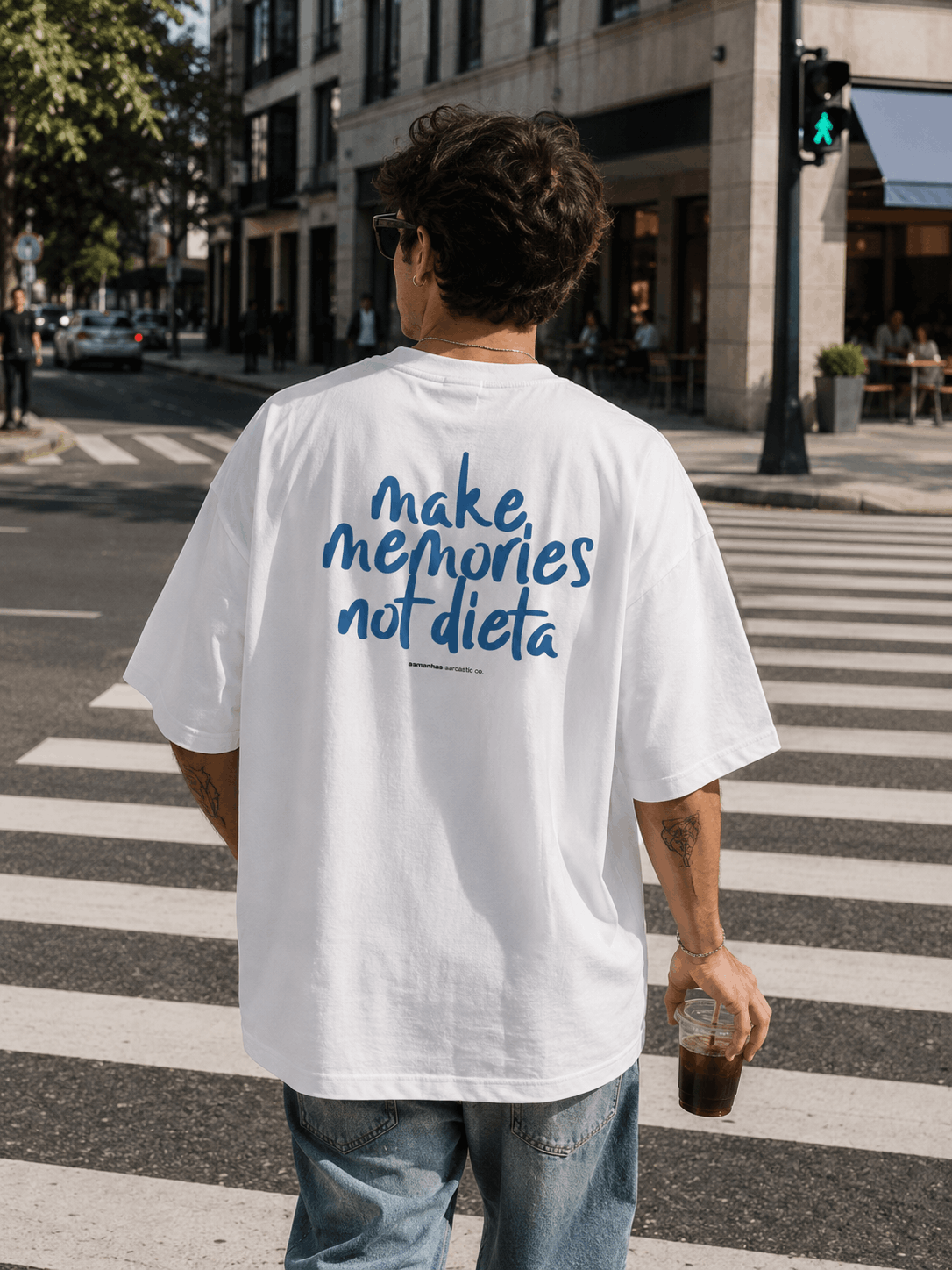 Camiseta Oversized Make Memories Asmanhas
