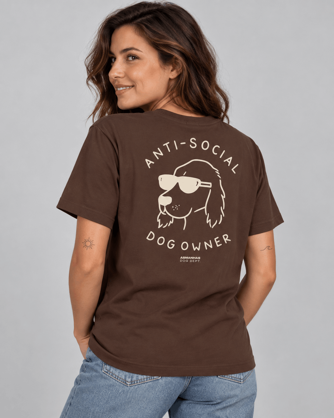 Camiseta Dono de Cachorro Antissocial Asmanhas