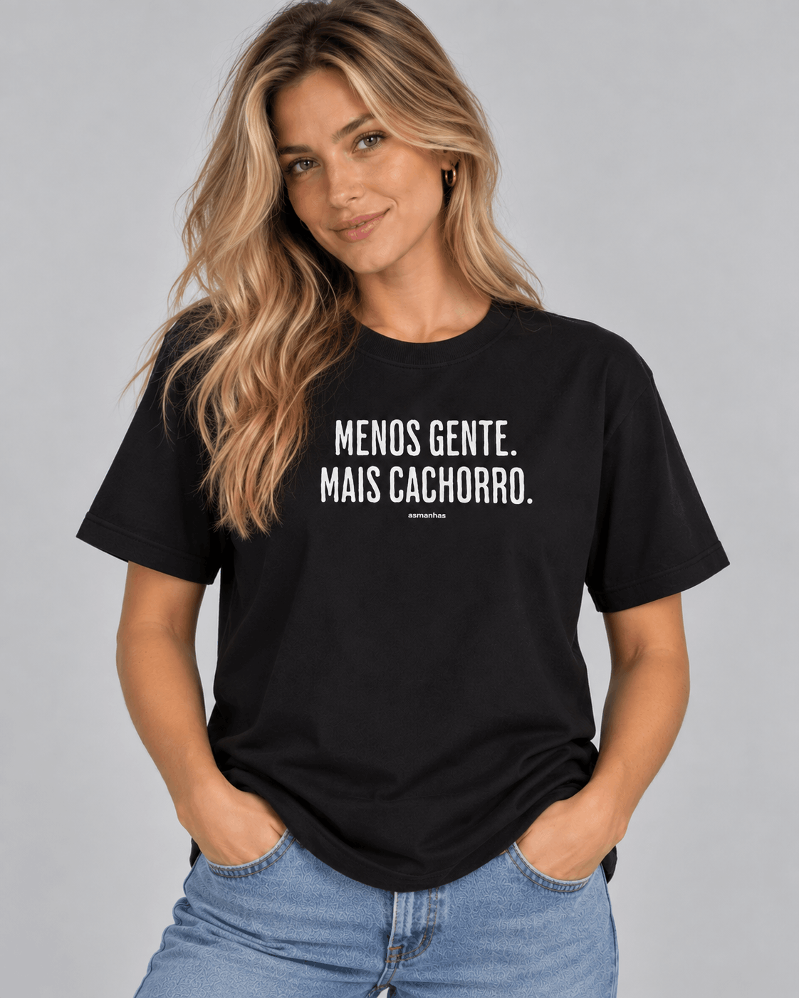 Camiseta Menos Gente Mais Cachorro Asmanhas