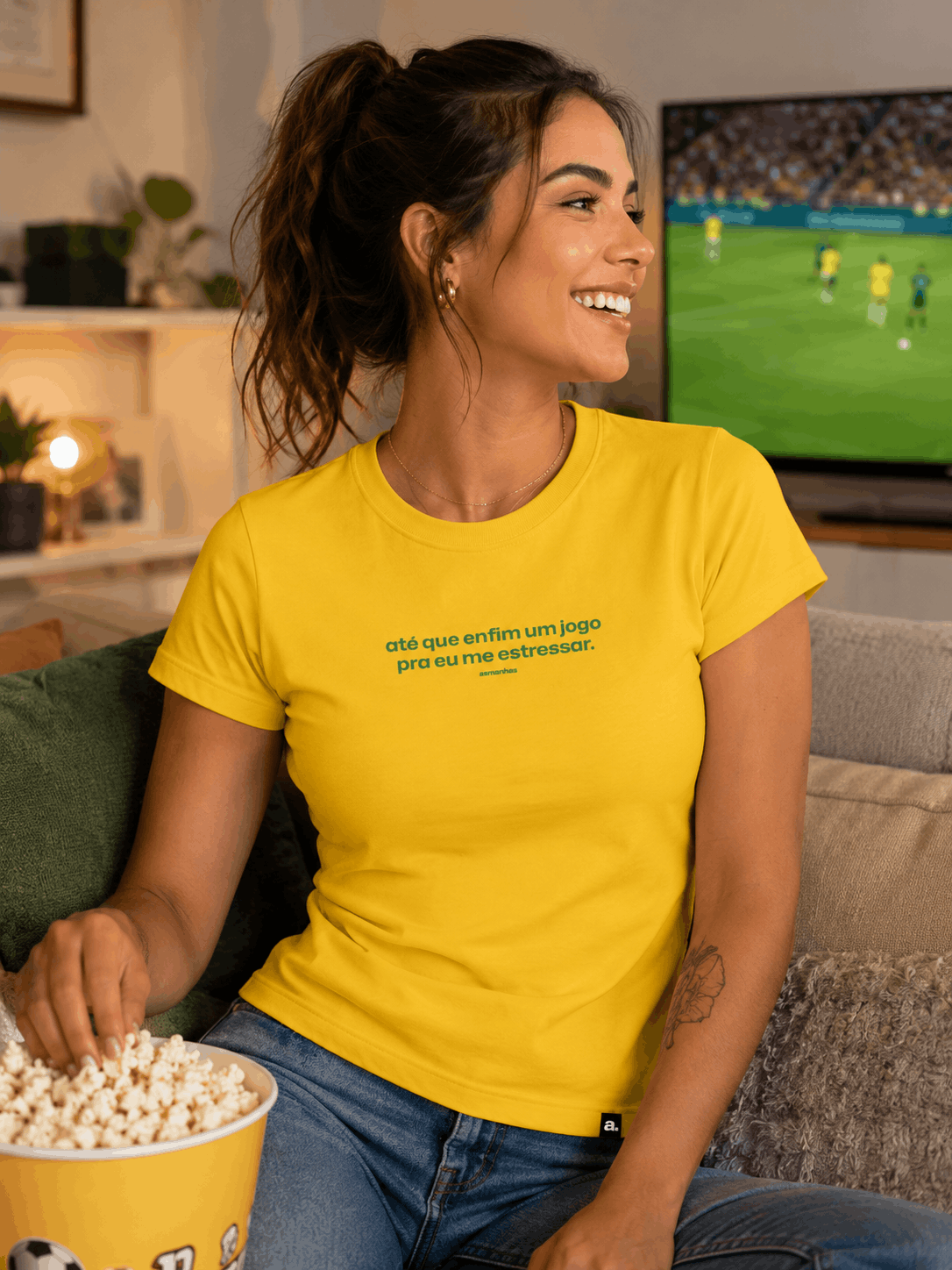 Camiseta Copa Feminina Jogo para Eu Me Estressar Asmanhas