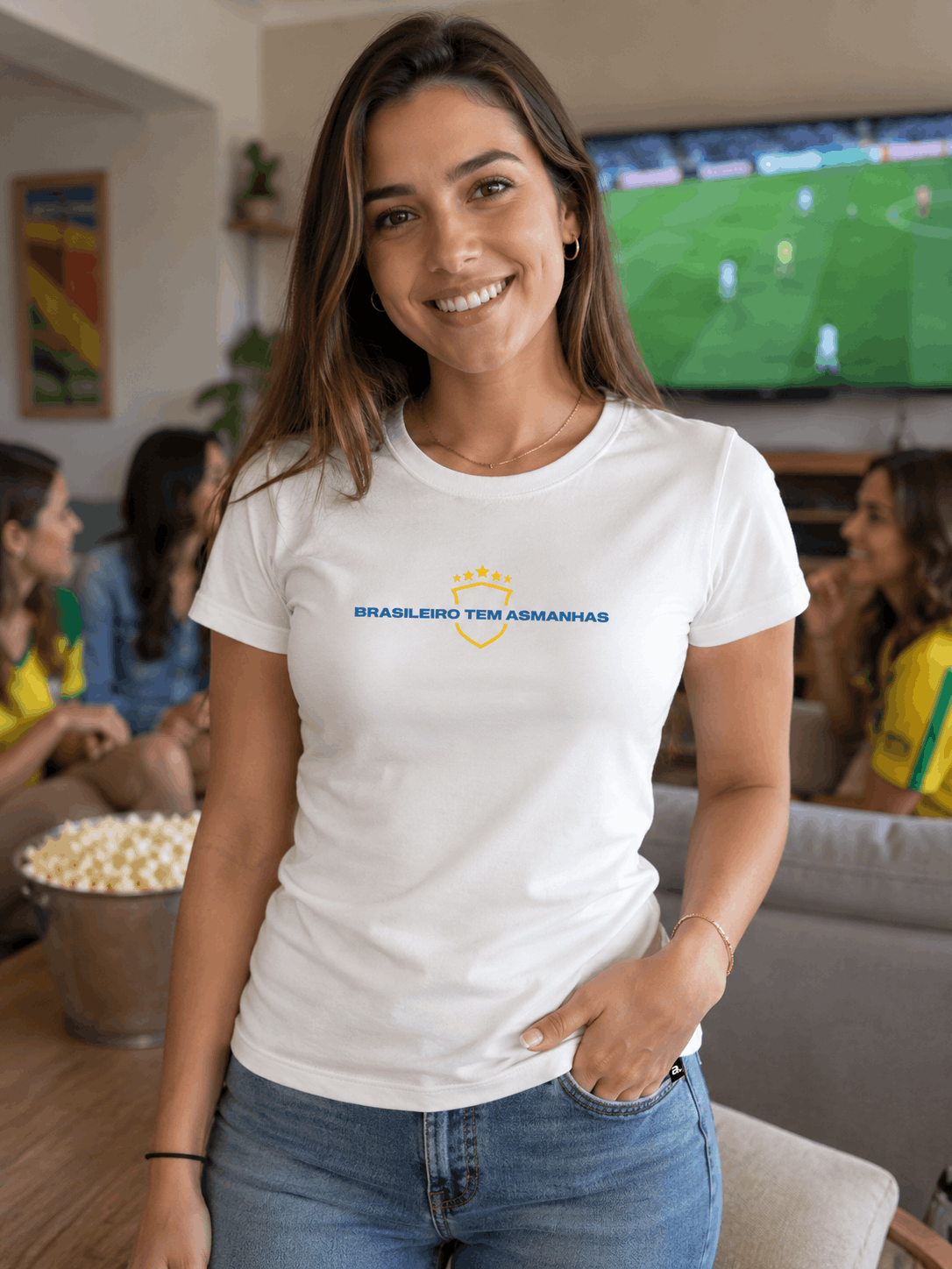 Camiseta Copa  Feminina Brasileiro Tem Asmanhas