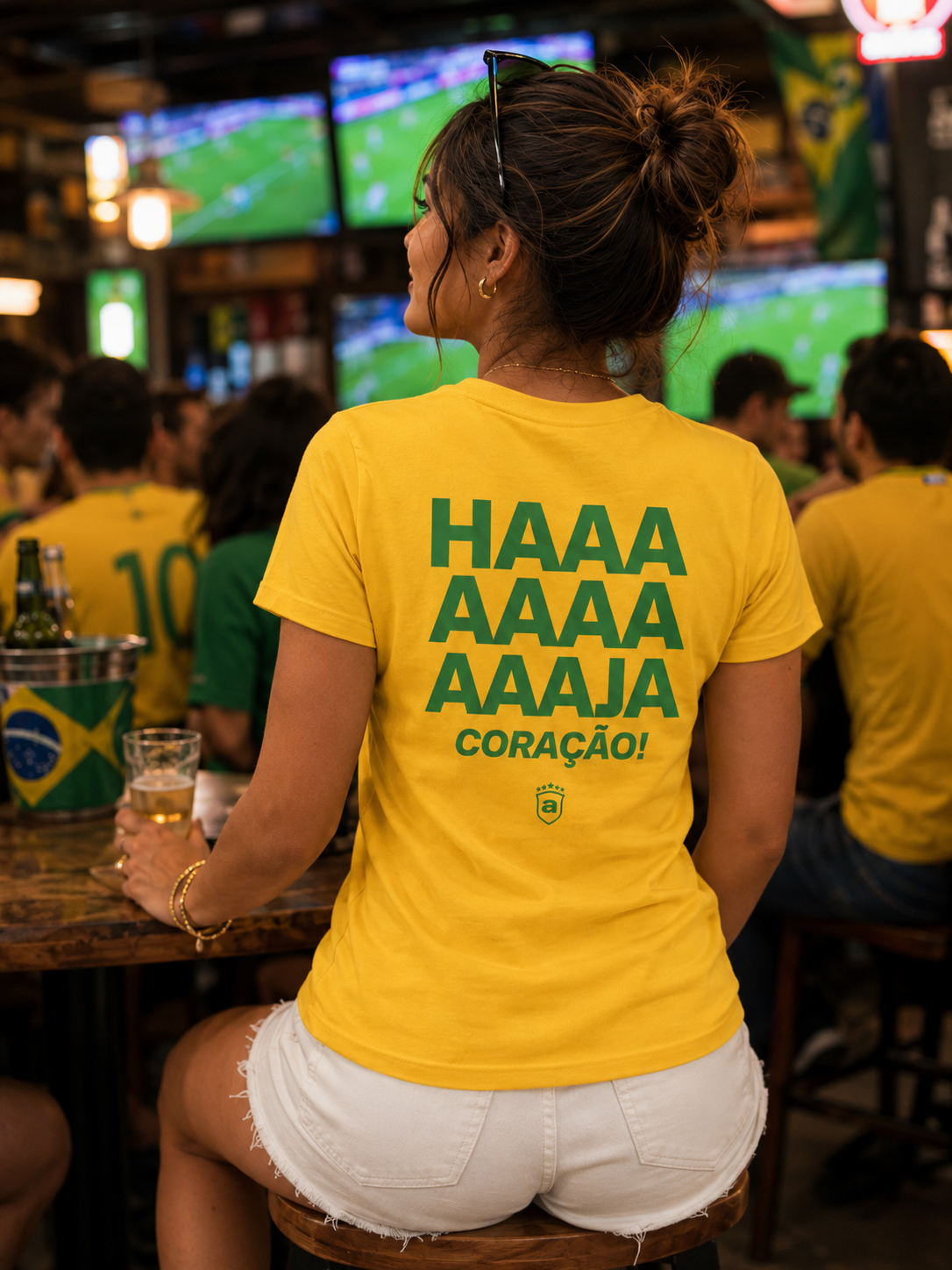 Camiseta Copa Feminina Haja Coração Asmanhas