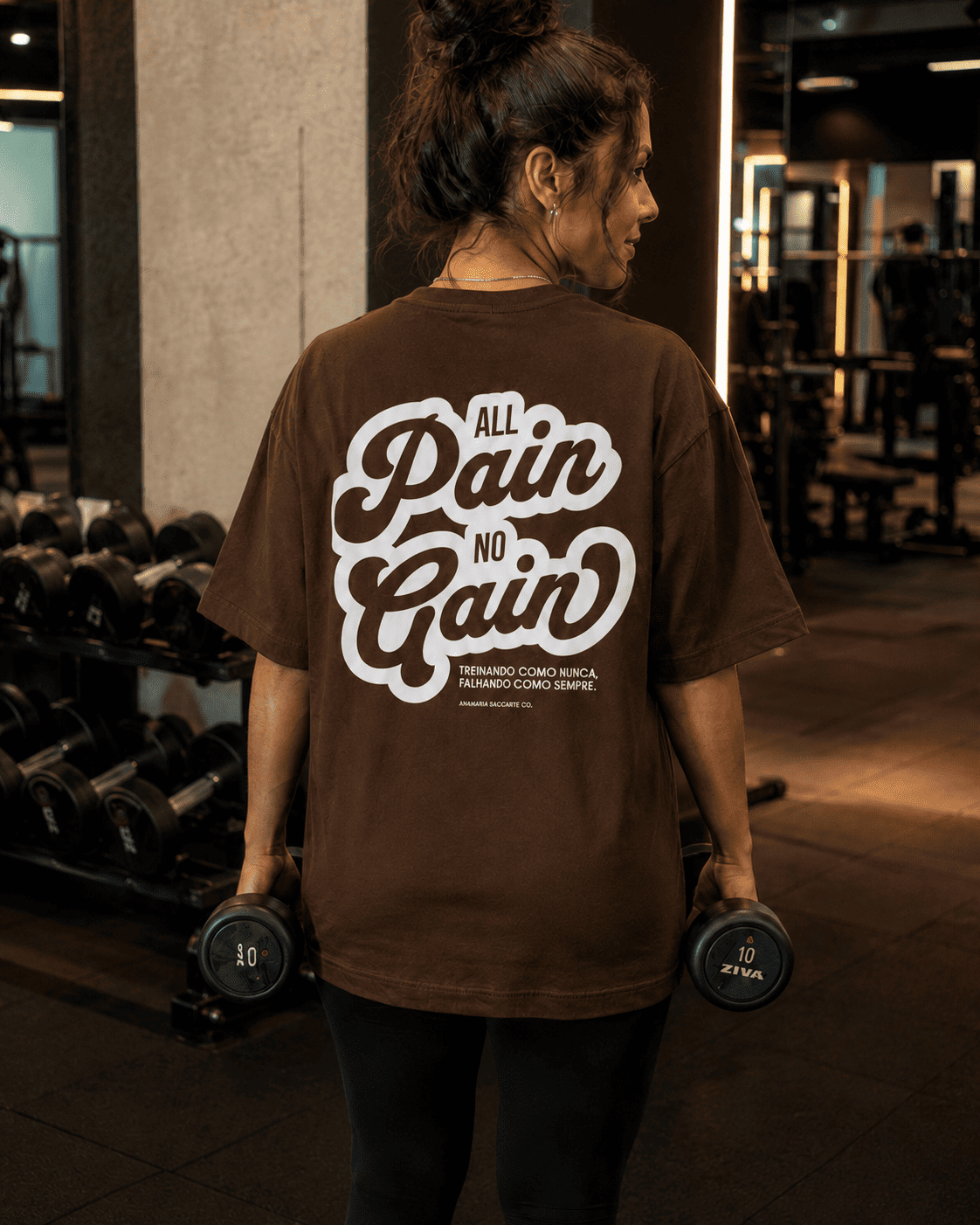 Camiseta Oversized All Pain No Gain Asmanhas